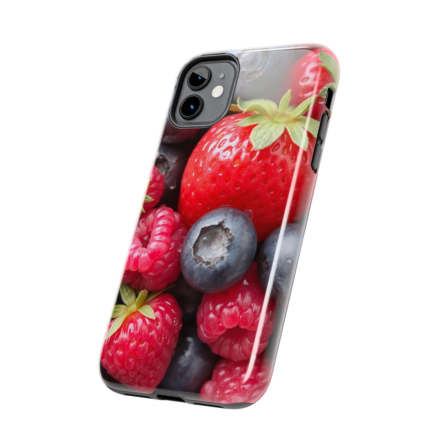 Fruit-Themed Tough Phone Case - Berry Burst Design