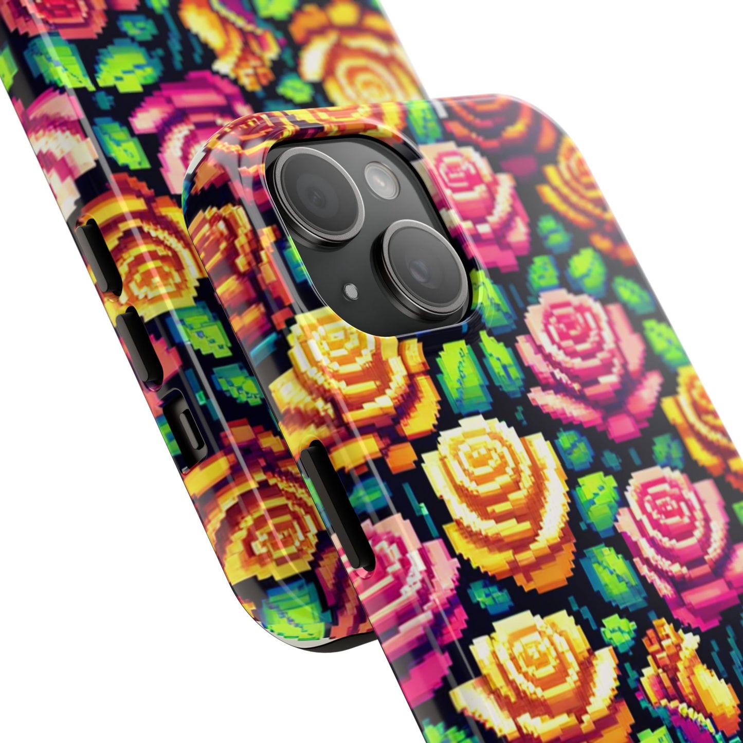 Pixel Art Roses Tough Phone Case - Stylish Protection - for iPhone