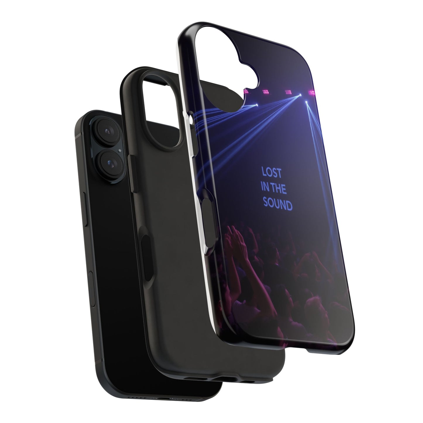 Vibrant Tough Phone Case - 'Lost in the Sound' Design for Music Lovers