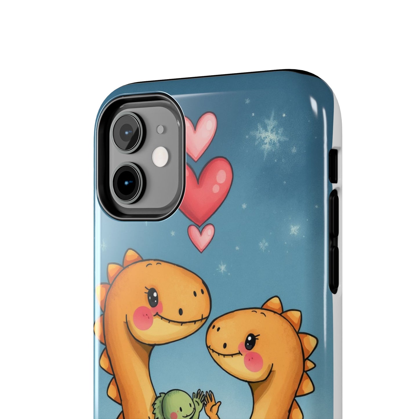 Dino Love Tough Phone Case - Cute & Durable Design for Kids & Parents