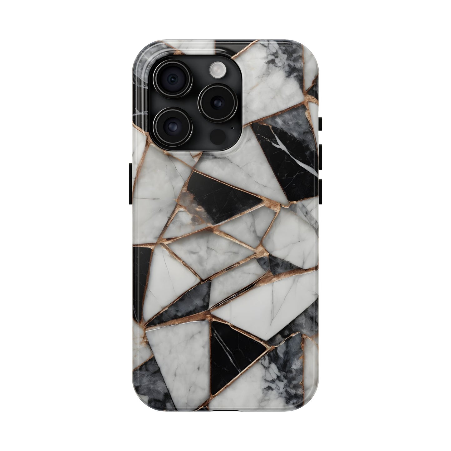 Elegant Marble Tough Phone Case - Stylish Protection for iPhone