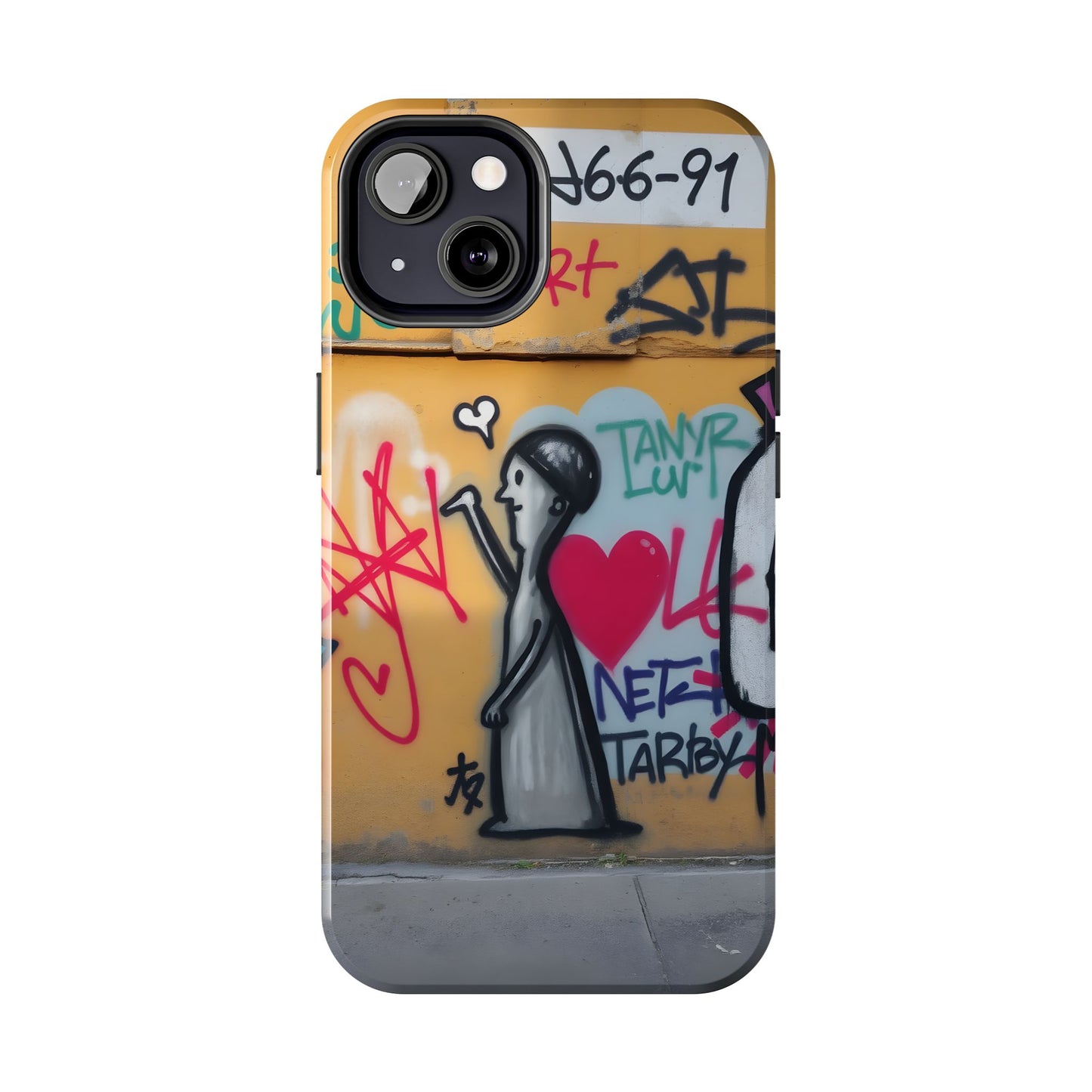 Urban Cupid Graffiti Tough Phone Case - Durable Protection with Street Art Vibe - for iPhone