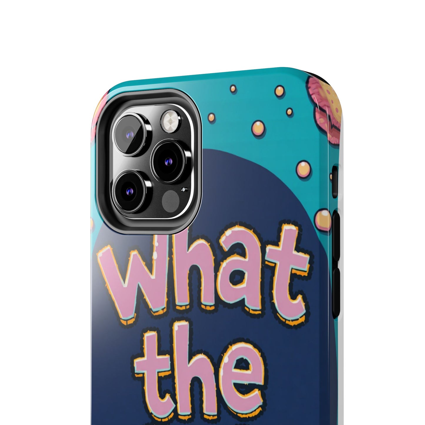 Playful Tough Phone Case - "What the Fish" Design