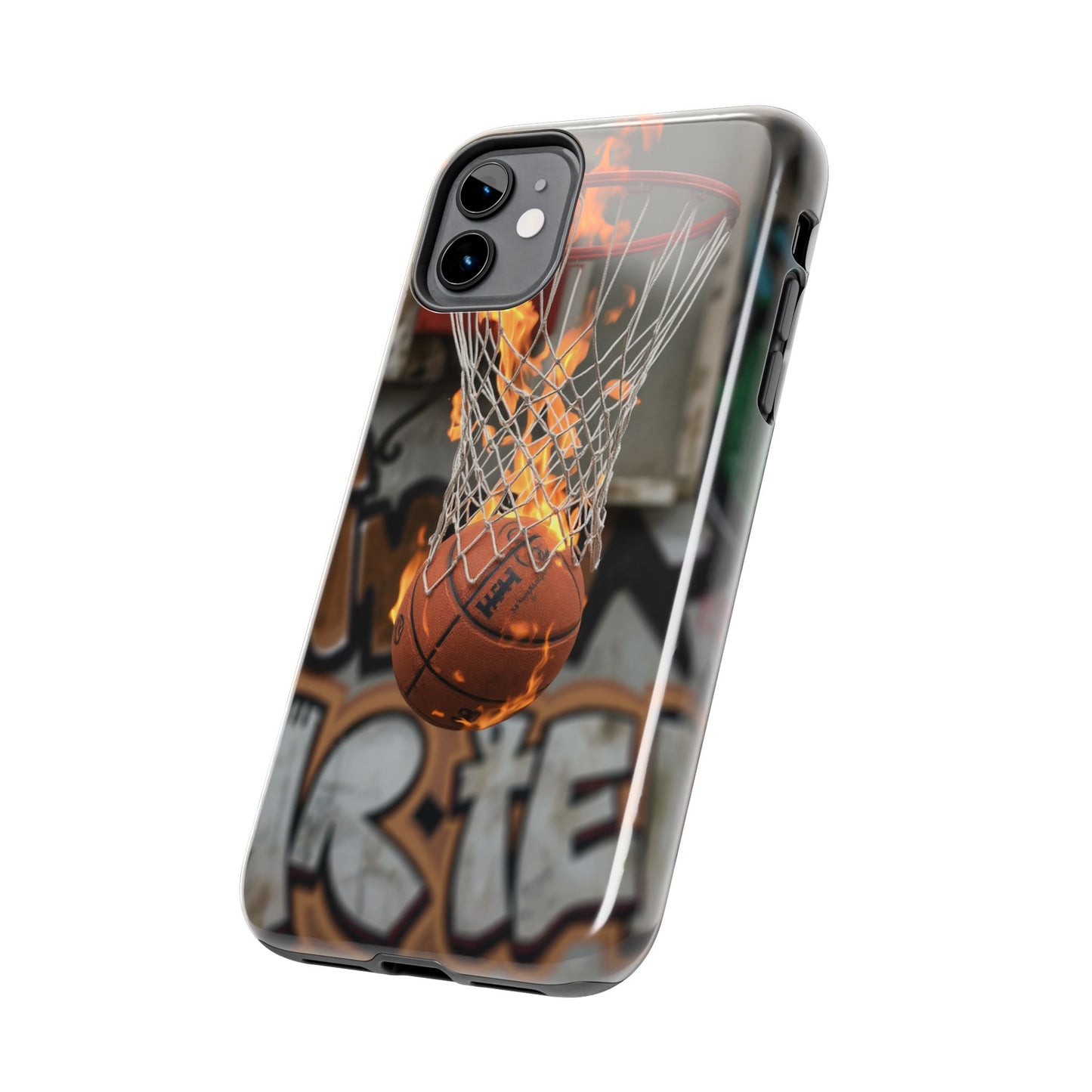 Fire Basketball Tough Phone Case - Durable Sporty Design for Athletes & Fans