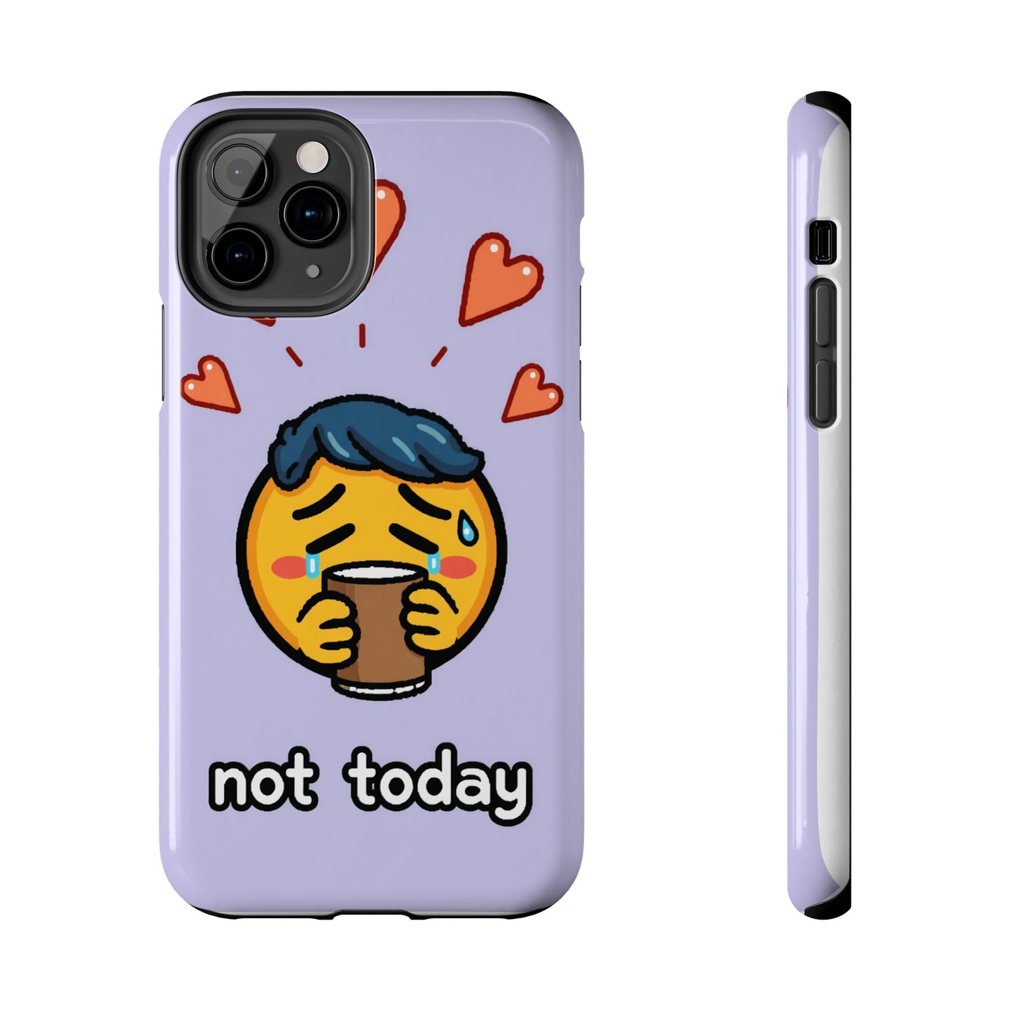 Cute Tough Phone Case - 'Not Today' Emoji Design