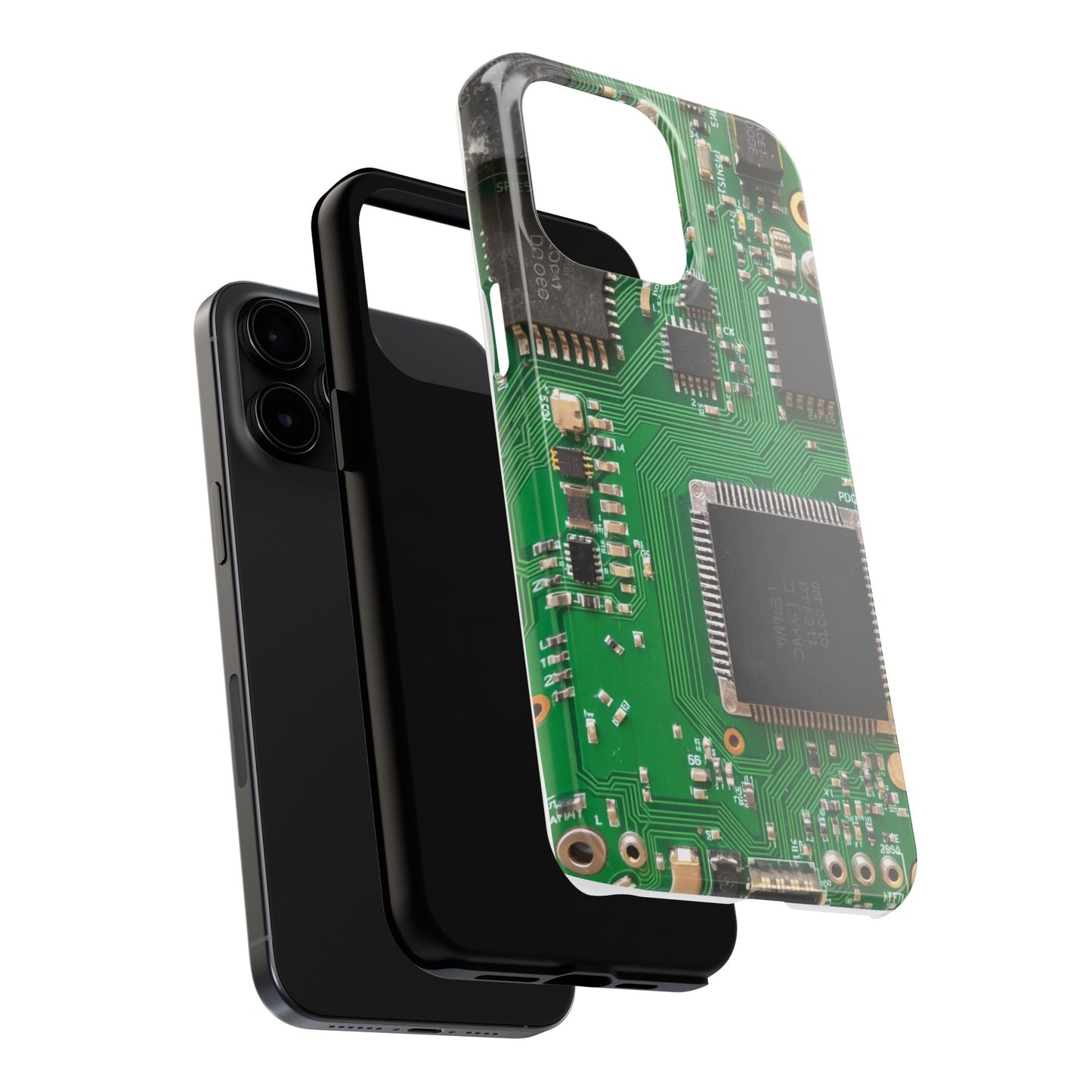 Circuit Board Tough Phone Case - Durable Tech Design