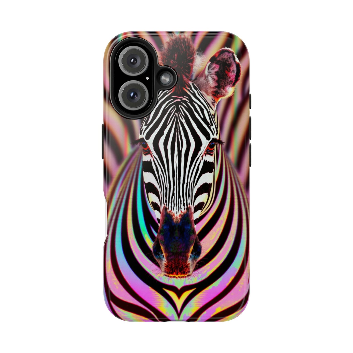 Vibrant Zebra Tough Phone Case - Unique Animal Design for Wild Spirit