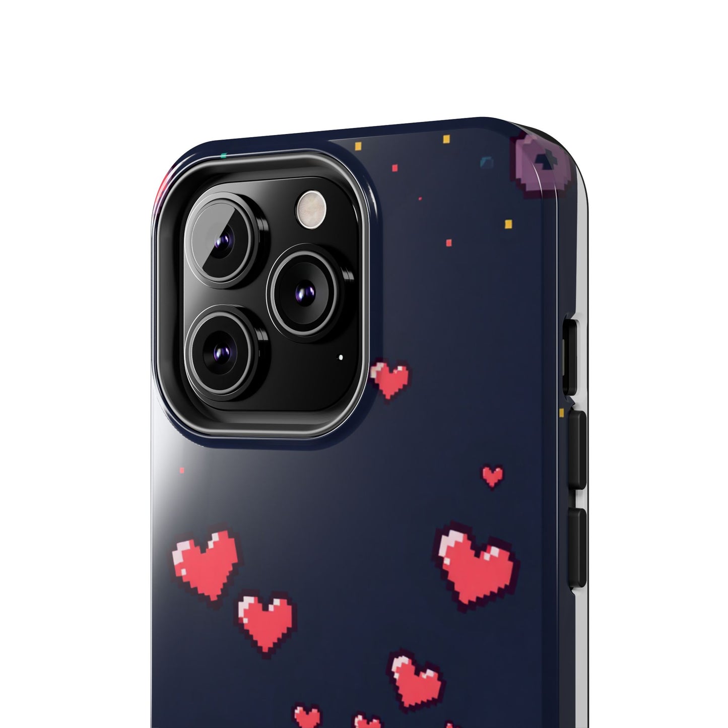 Pixel Heart Tough Phone Case - Retro Gamer Style for Valentine's Day
