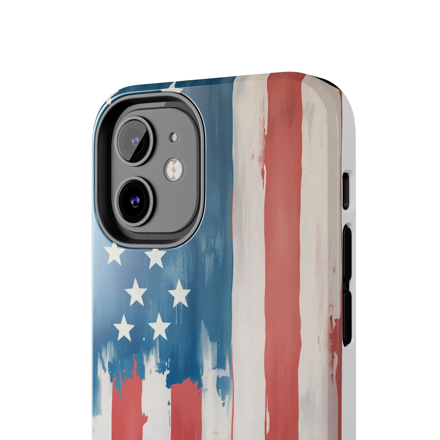 Patriotic Tough Phone Cases - Abstract USA Flag Design for Durable Protection - for iPhone