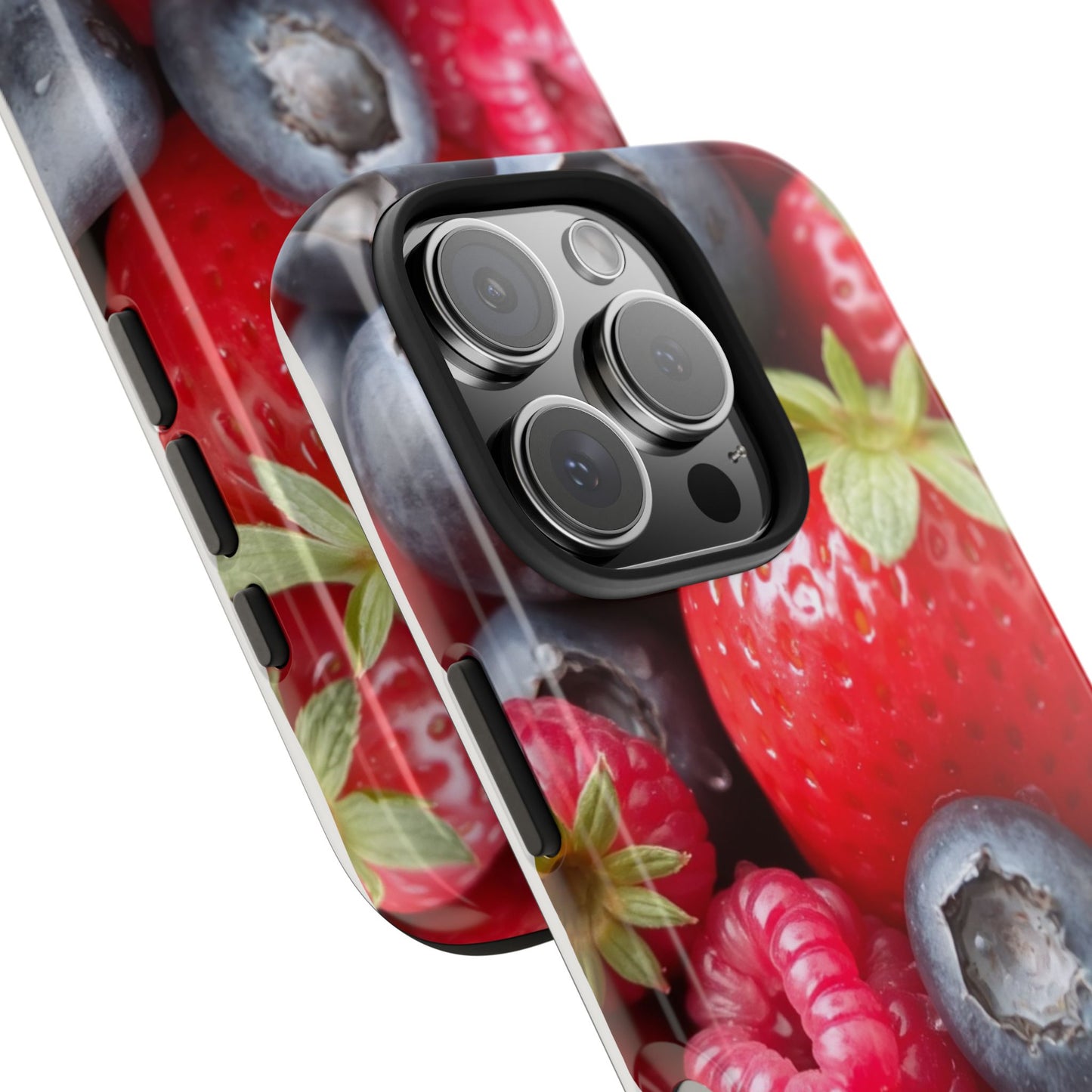 Fruit-Themed Tough Phone Case - Berry Burst Design