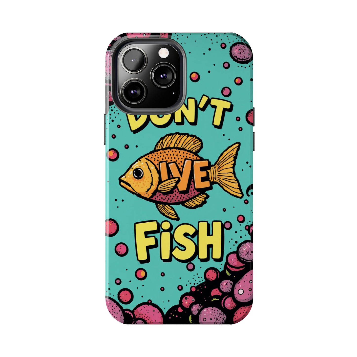 Catchy Fish-Themed Tough Phone Cases, Unique Gift for Fish Lovers, Durable Protection for Phones, Fun Aquatic Design, Ideal for Holidays