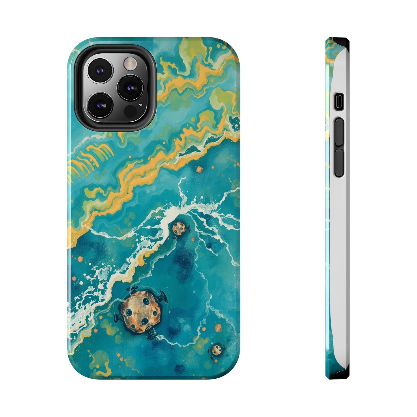 Ocean Wave Tough Phone Case – Durable Protection with Abstract Art Design