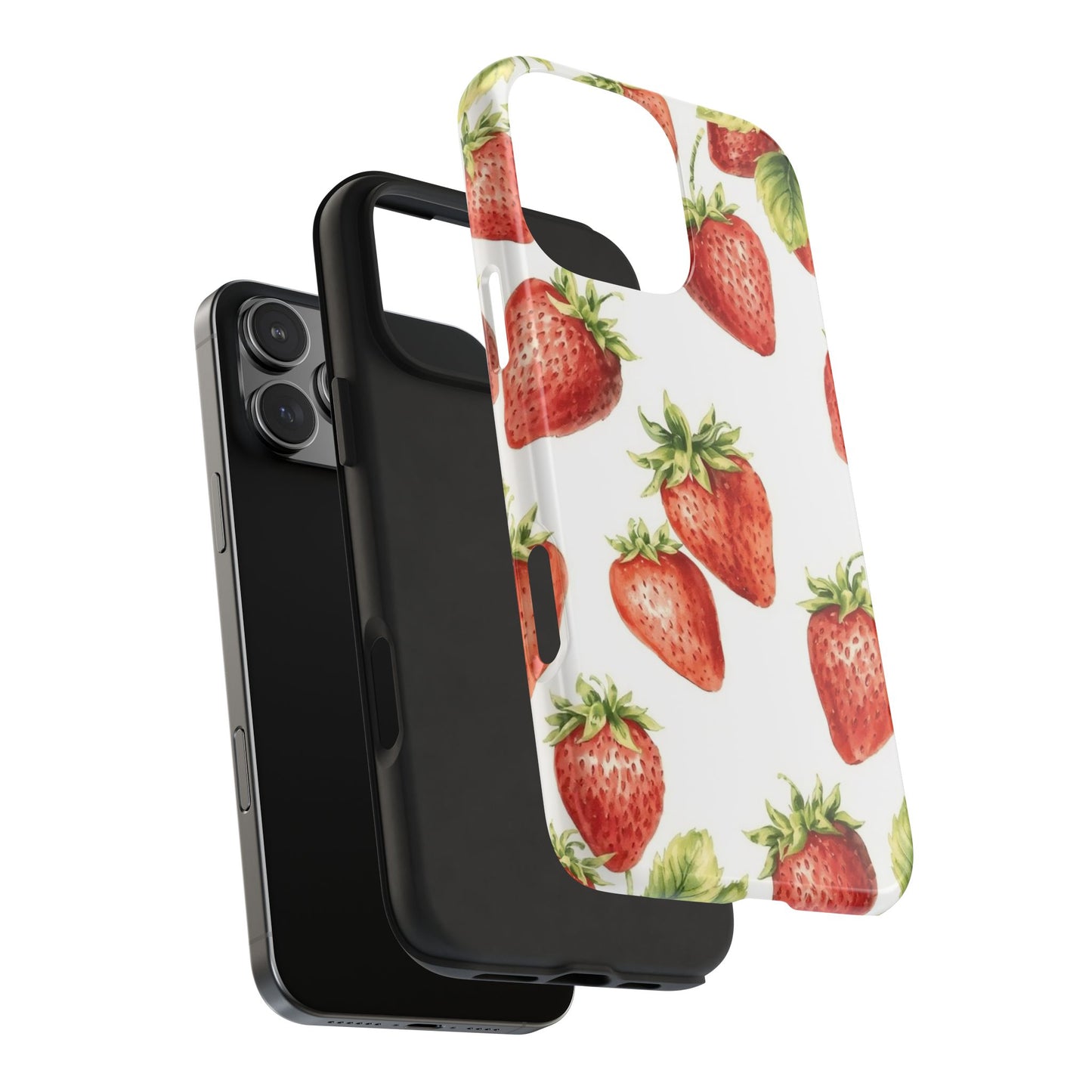 Strawberry Tough Phone Case - Durable Protection with a Fresh Design - for iPhone
