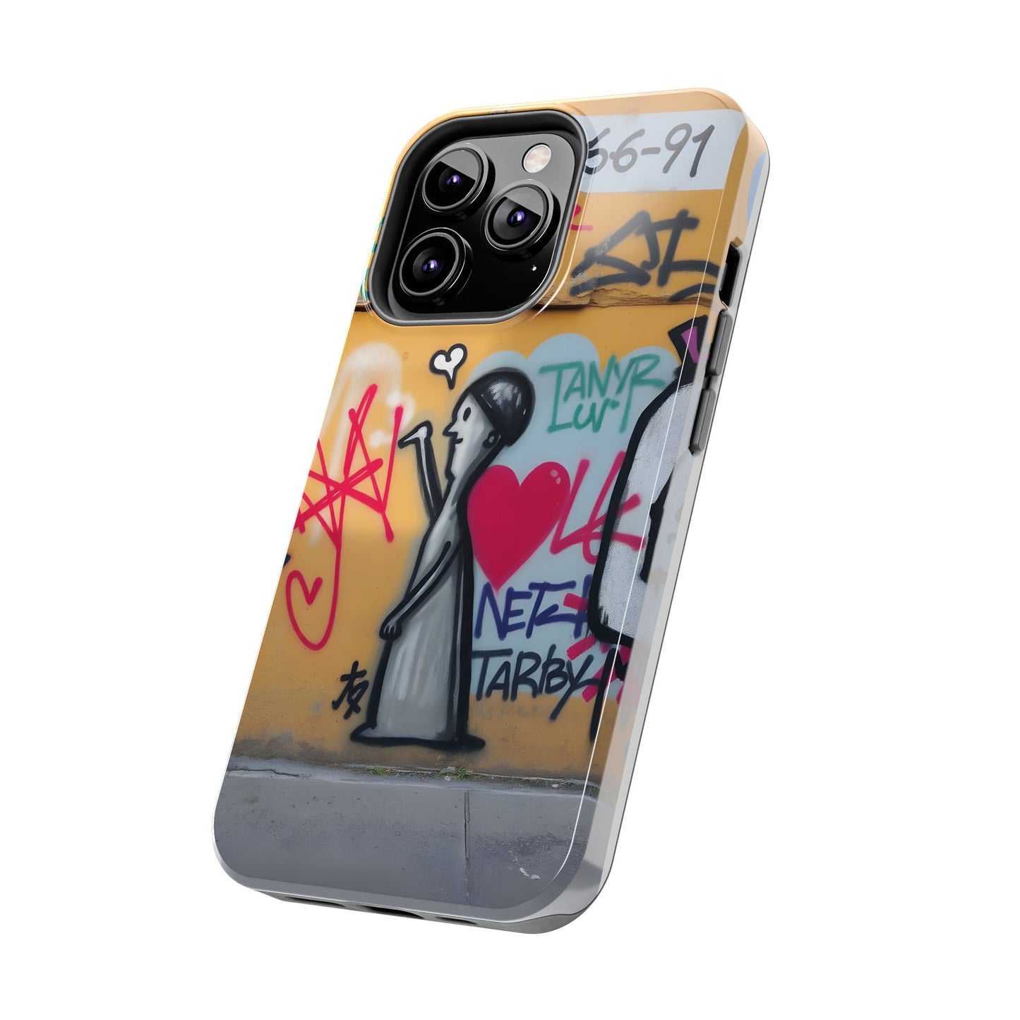 Urban Cupid Graffiti Tough Phone Case - Durable Protection with Street Art Vibe - for iPhone