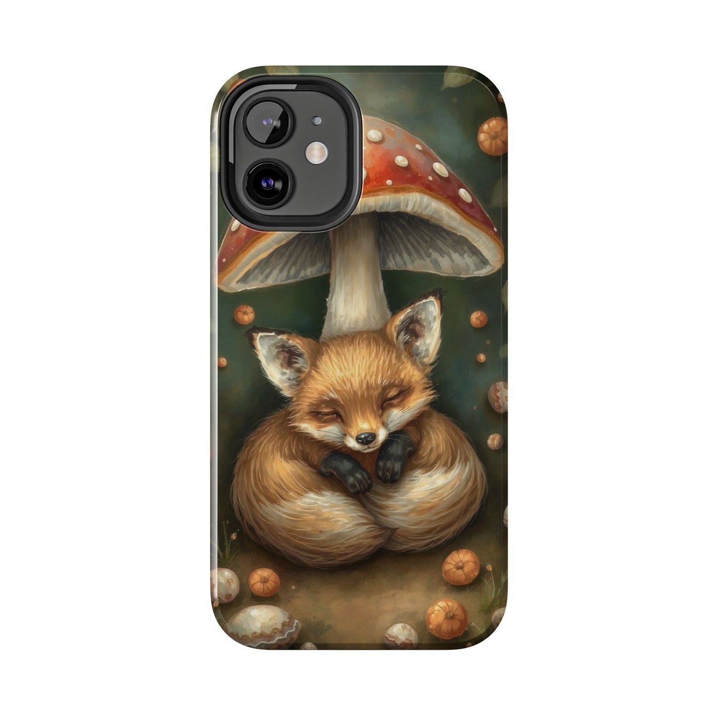 Cute Fox & Mushroom Phone Case - Tough Protective Cover