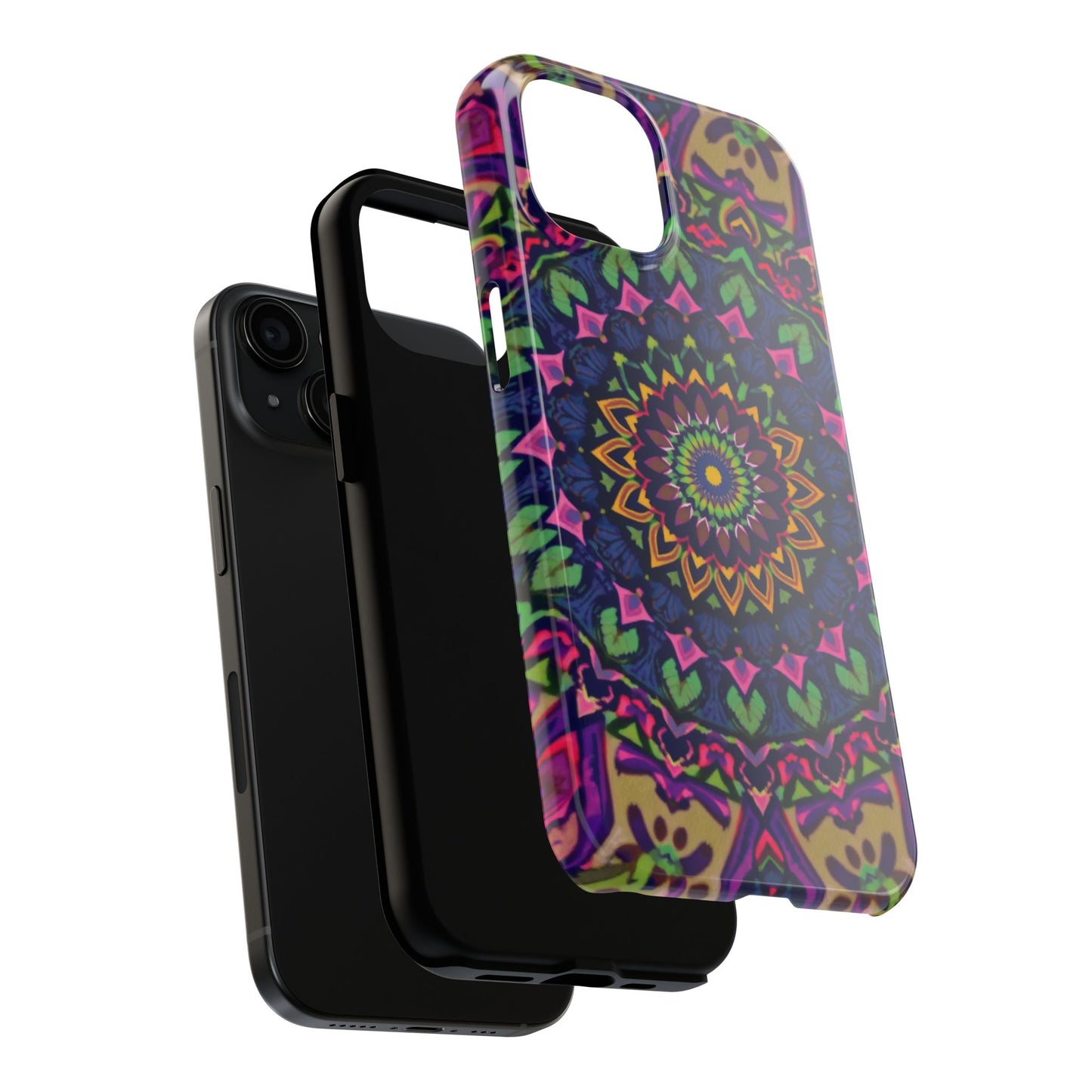 Vibrant Mandala Tough Phone Case - Colorful, Purple Fusion, Durable Protection for Your Device - for iPhone