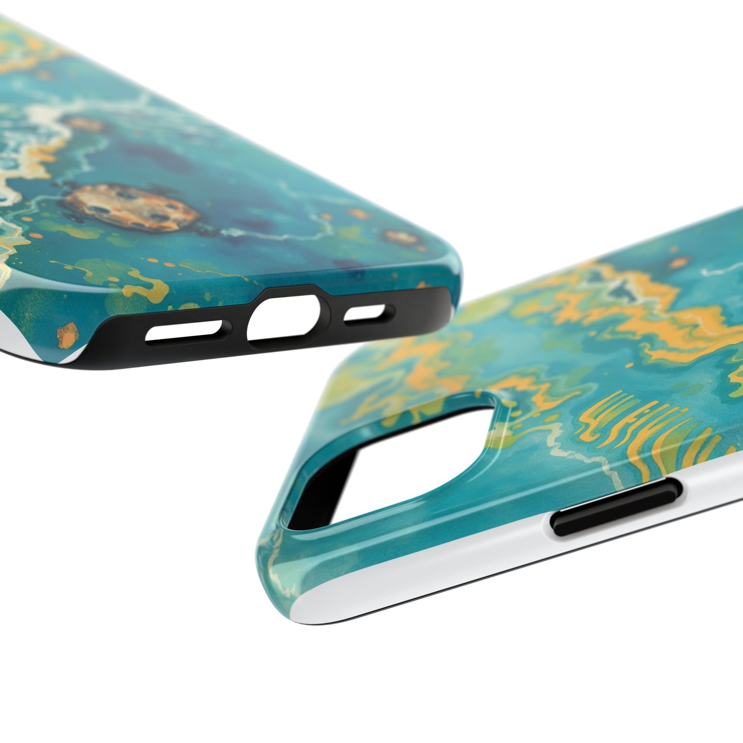 Ocean Wave Tough Phone Case – Durable Protection with Abstract Art Design