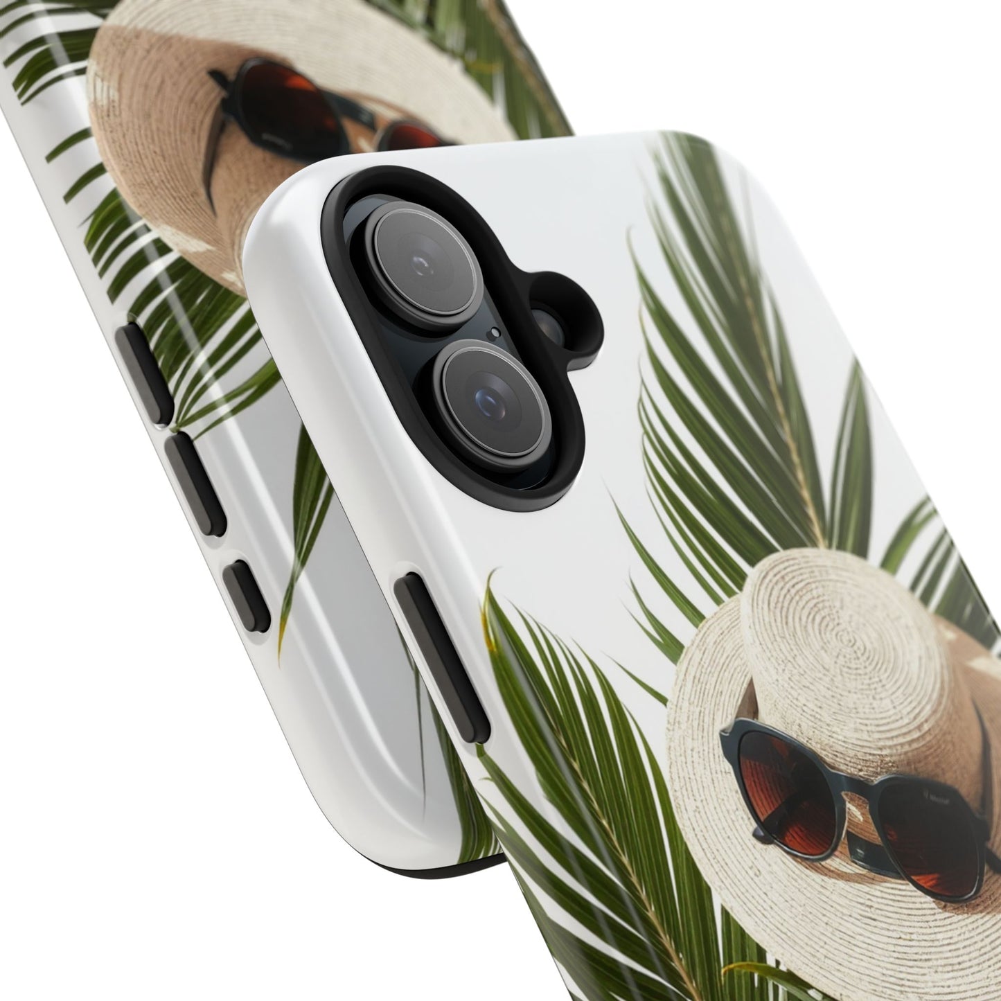Tropical Phone Case - Summer Vibes with Hat & Sunglasses Design