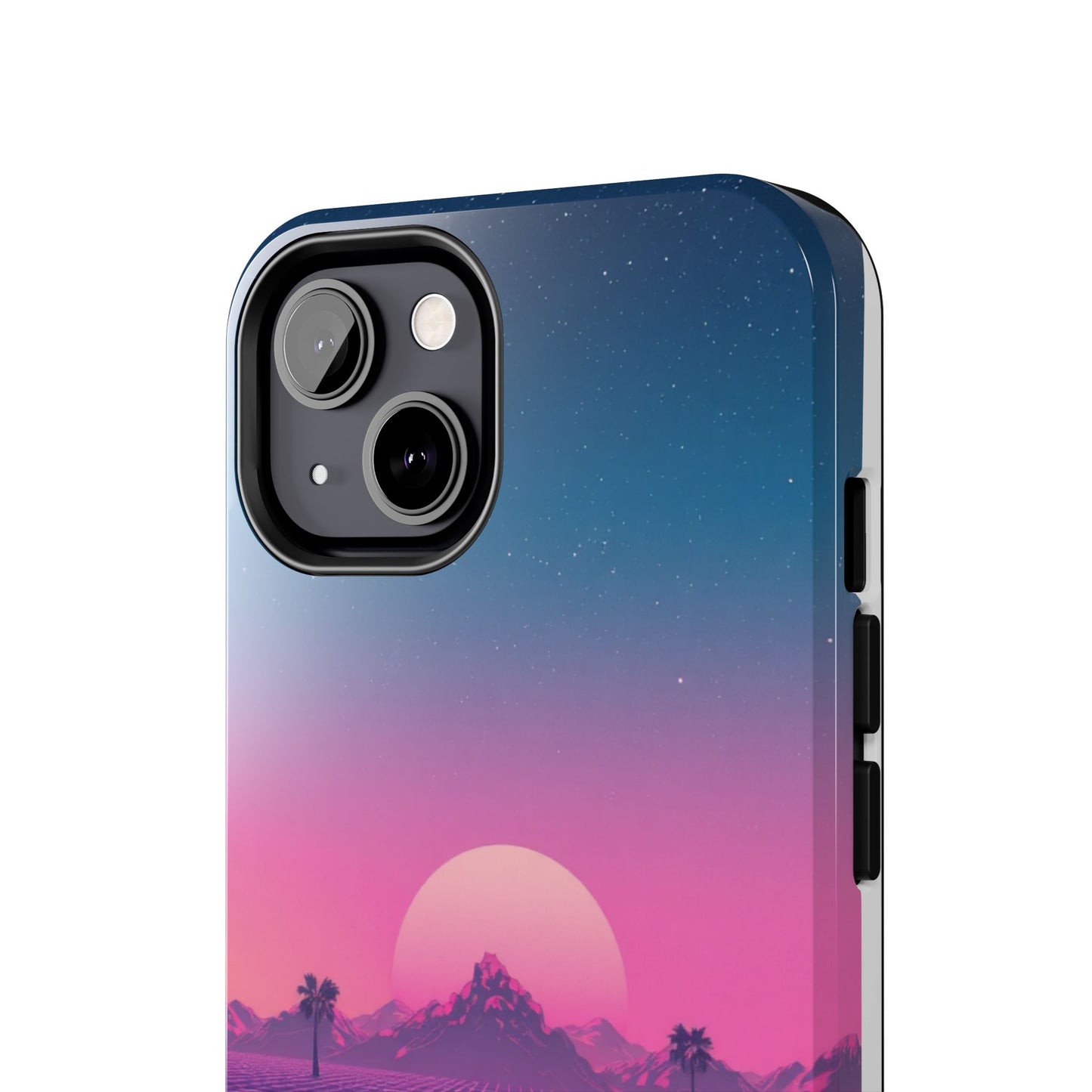 Retro Aesthetic Tough Phone Case - Vibrant Sunset Design