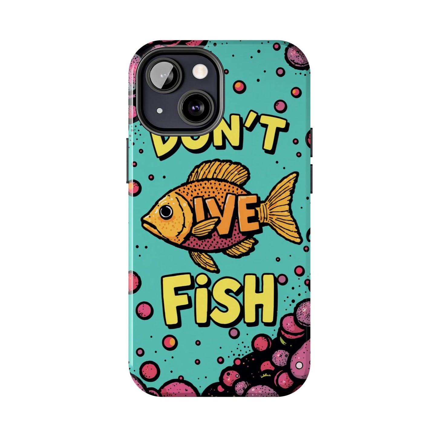 Catchy Fish-Themed Tough Phone Cases, Unique Gift for Fish Lovers, Durable Protection for Phones, Fun Aquatic Design, Ideal for Holidays