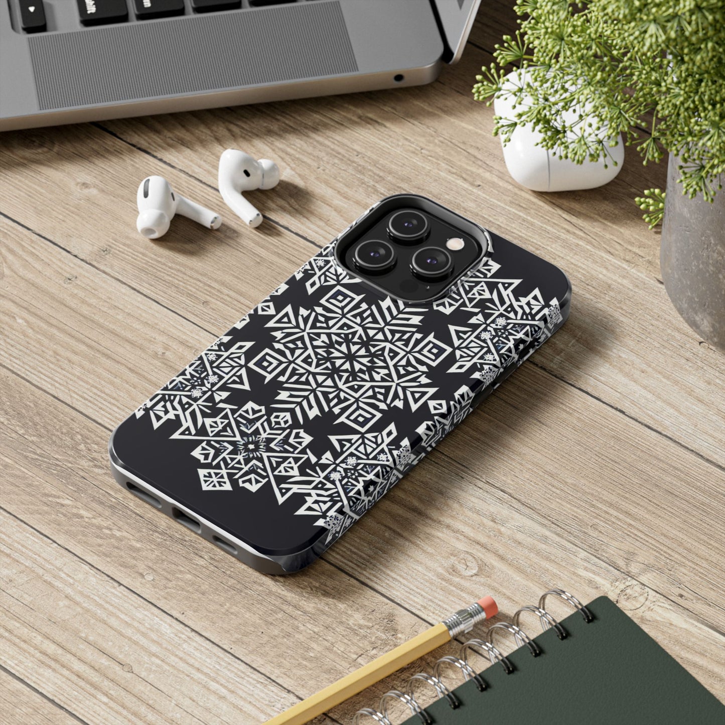 Winter Wonderland Tough Phone Case - Digital Snowflake - for iPhone
