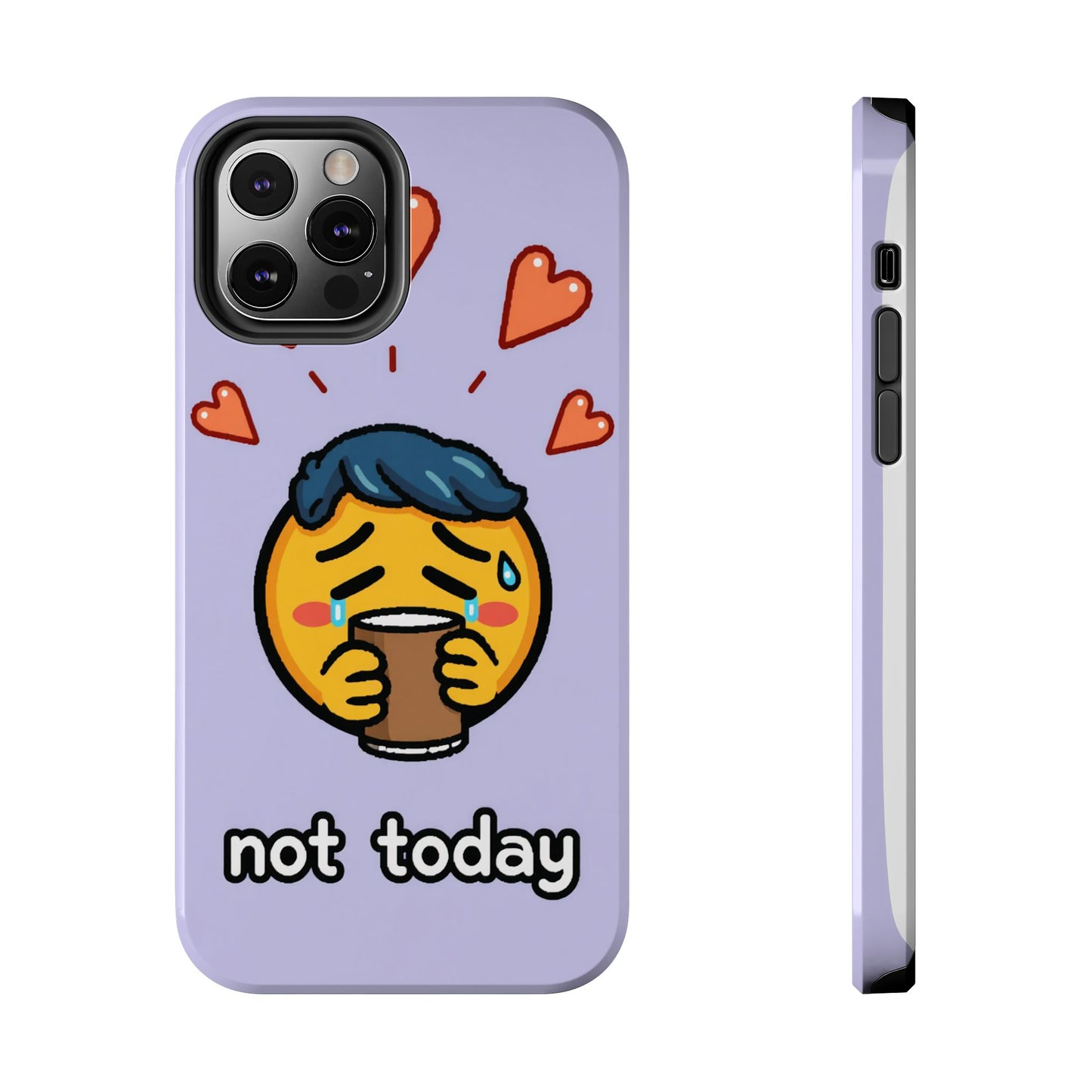 Cute Tough Phone Case - 'Not Today' Emoji Design
