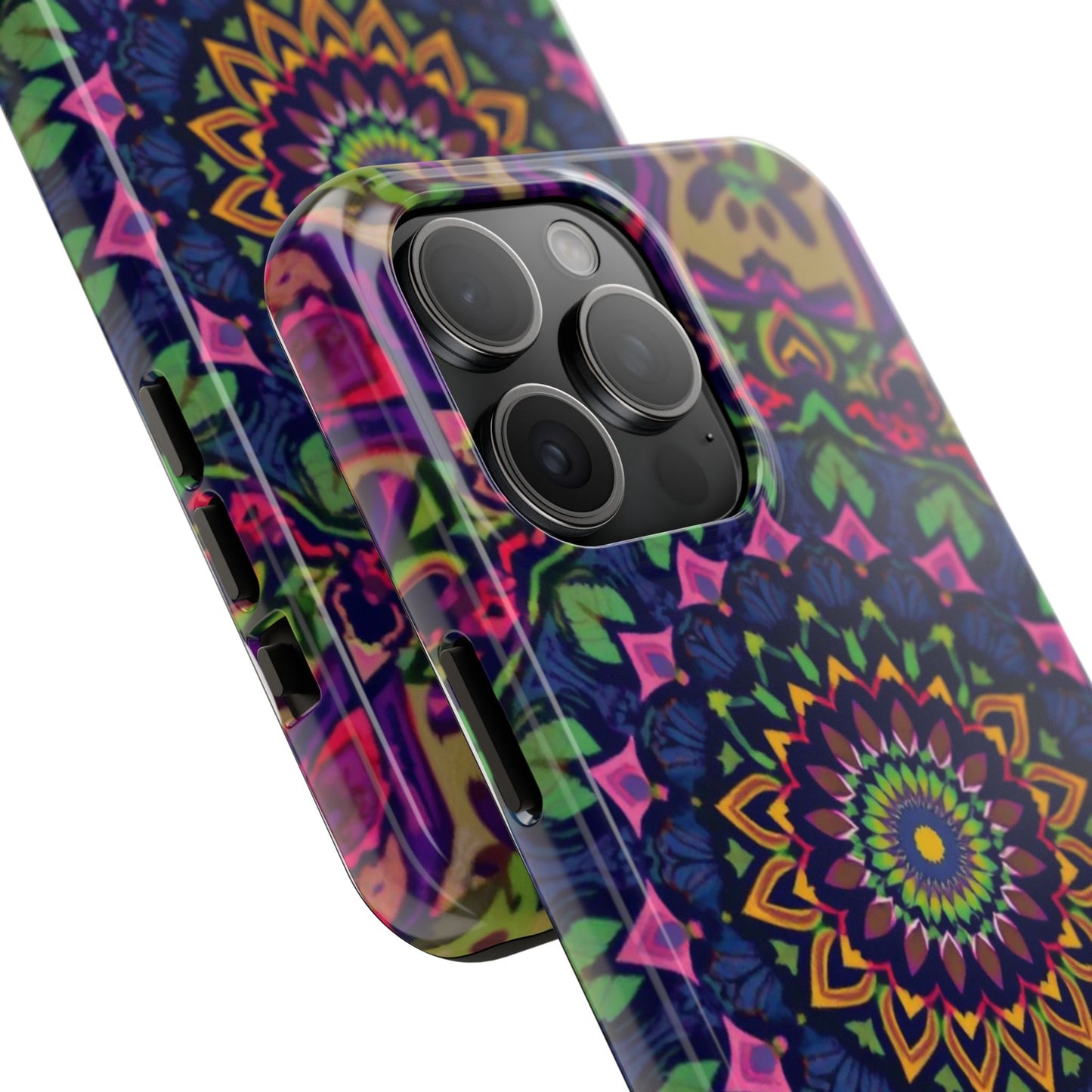 Vibrant Mandala Tough Phone Case - Colorful, Purple Fusion, Durable Protection for Your Device - for iPhone