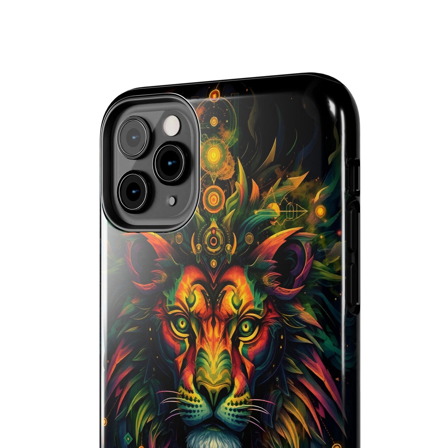 Vibrant Mystical Lion Art Tough Phone Case - Bold Protector for Animal Lovers - for iPhone