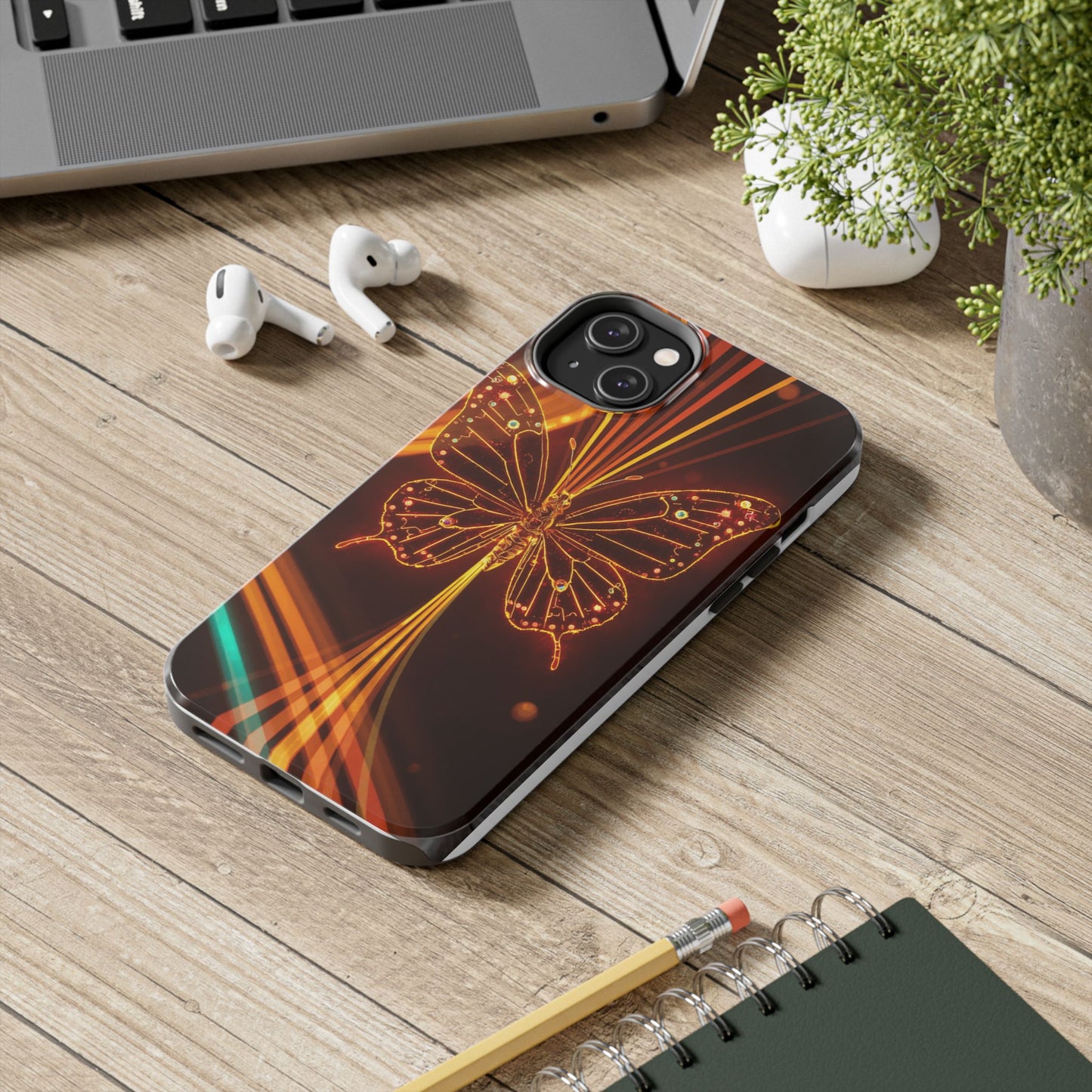Elegant Butterfly Tough Phone Case - Stylish Protection for Nature Lovers