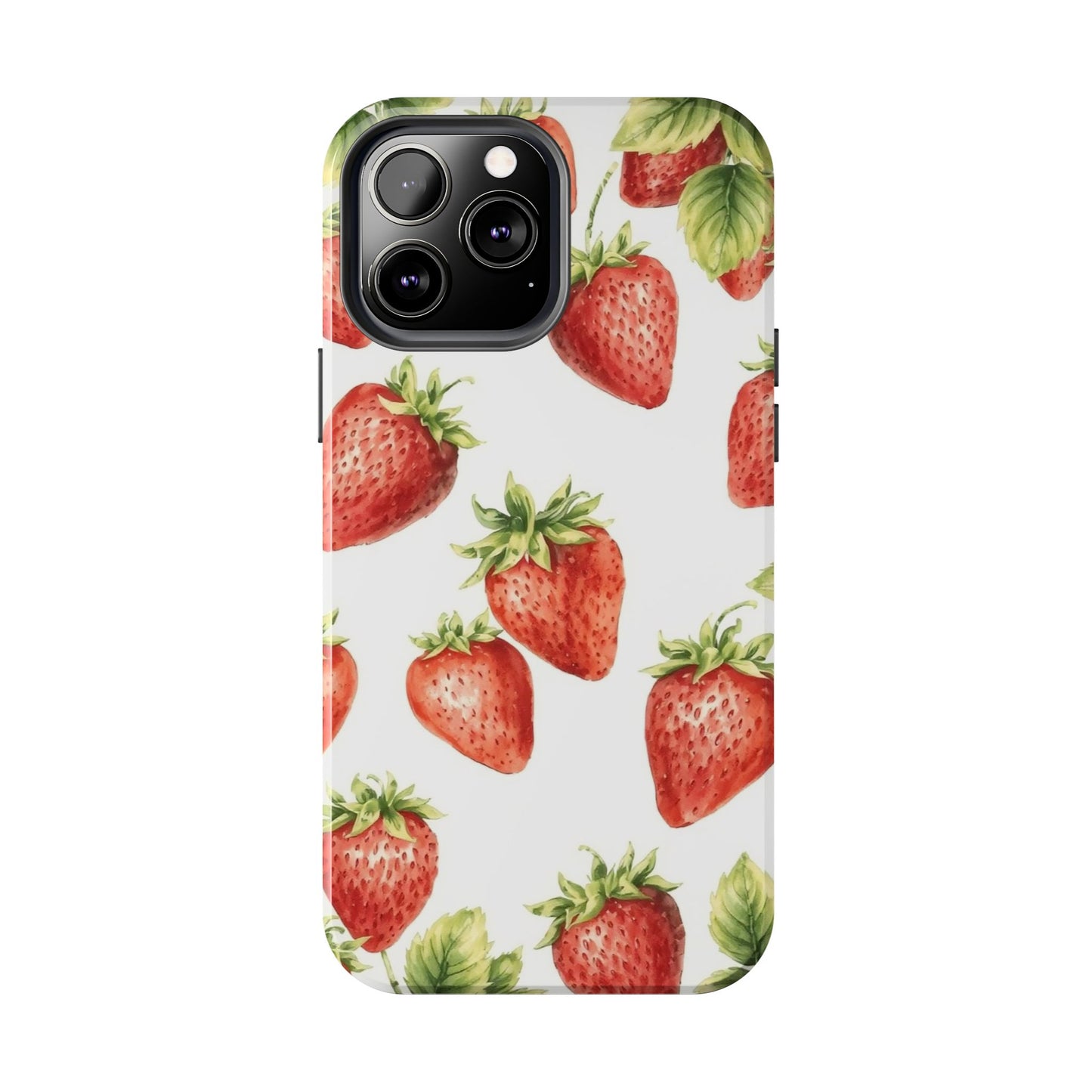 Strawberry Tough Phone Case - Durable Protection with a Fresh Design - for iPhone