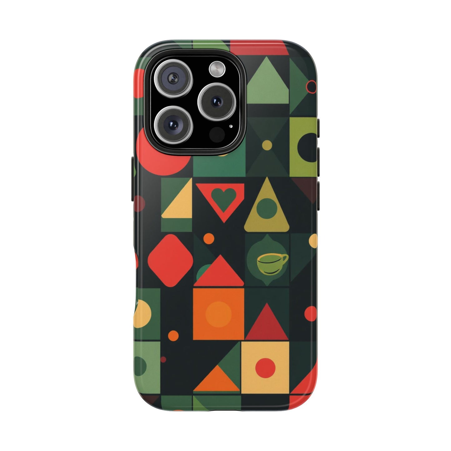 Vibrant Geometric Tough Phone Cases – Stylish Protection for Trendsetters - for iPhone