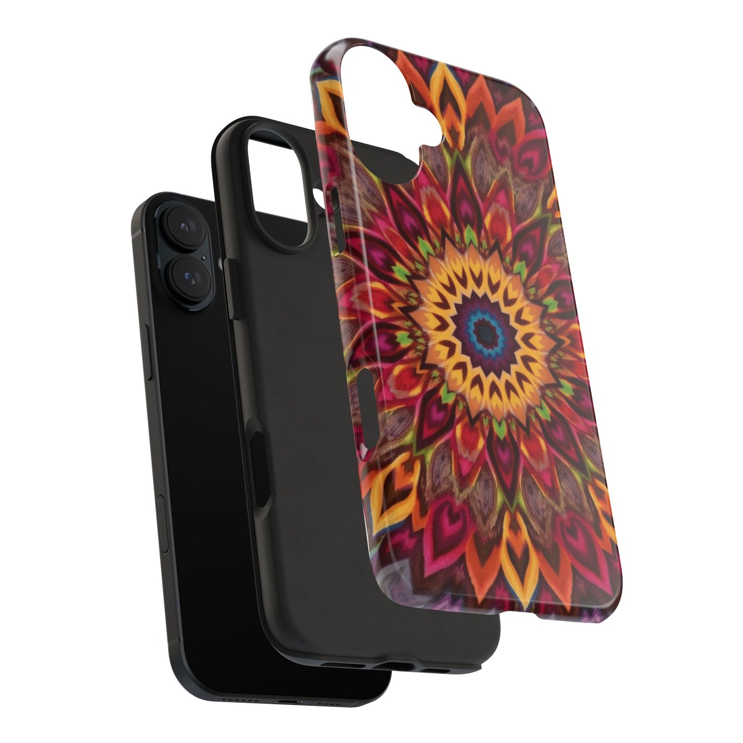 Vibrant Floral Mandala Tough Phone Case | Stylish and Durable Protection - for iPhone