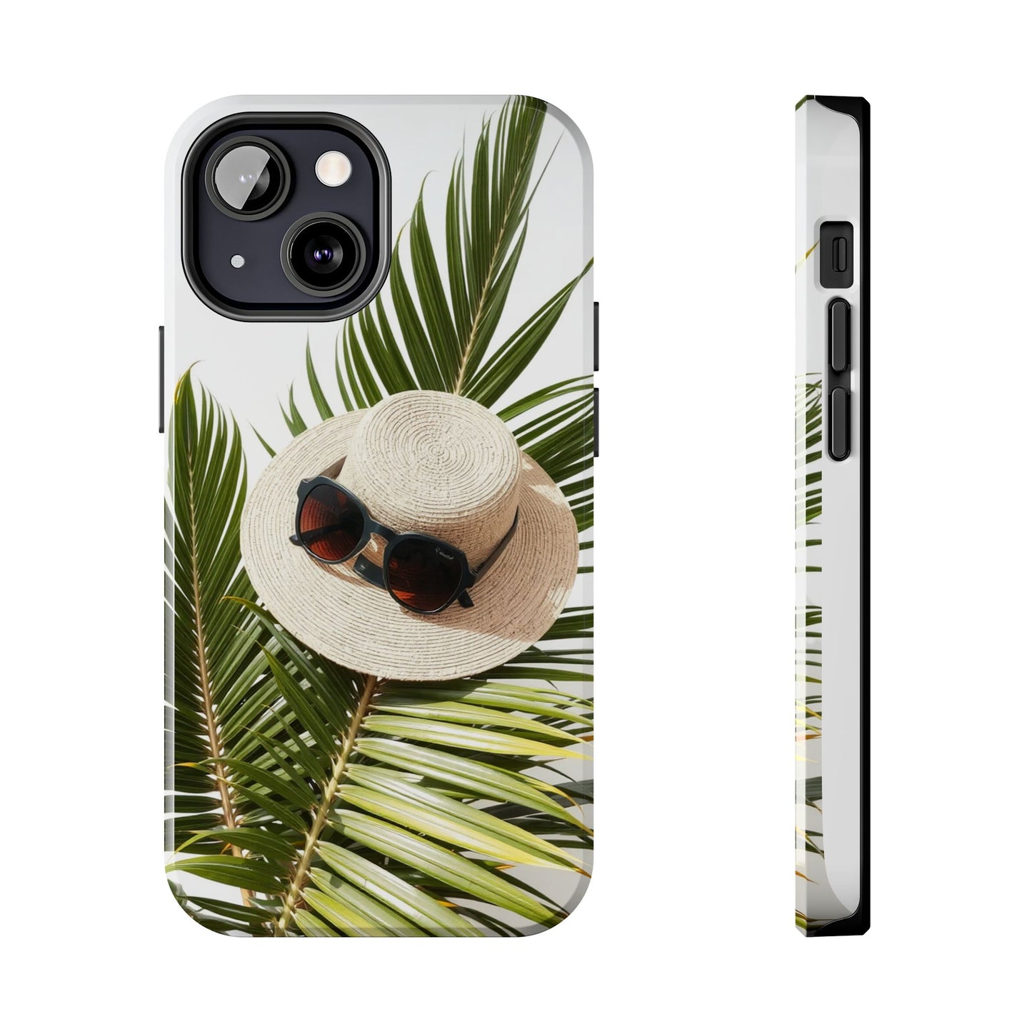 Tropical Phone Case - Summer Vibes with Hat & Sunglasses Design