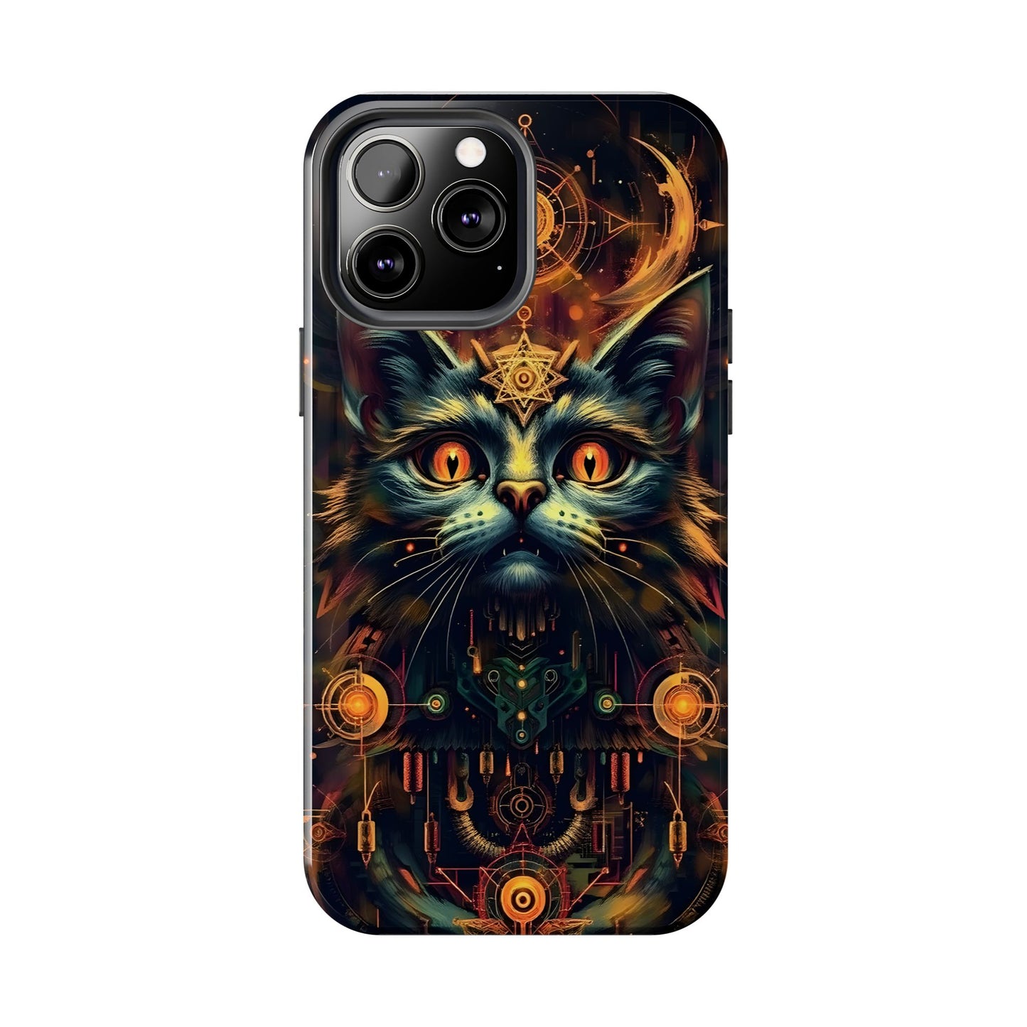 Mystical Cat Queen Tough Phone Case – Unique Protection for Cat Lovers - for iPhone