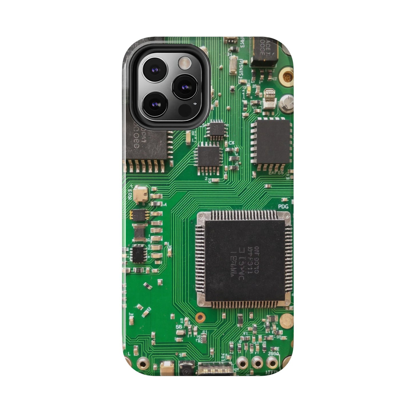 Circuit Board Tough Phone Case - Durable Tech Design