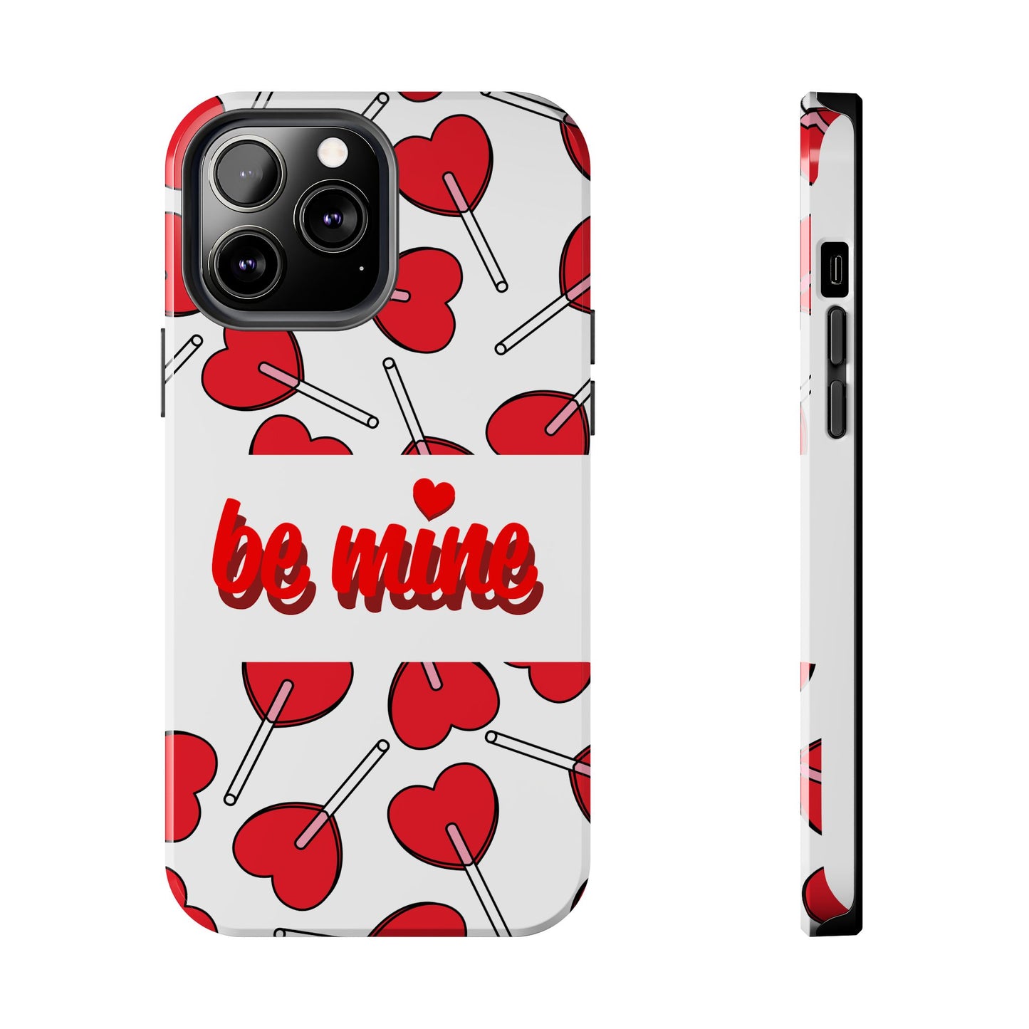 Be Mine Heart Pattern Tough Phone Case - Love Gift - for iPhone