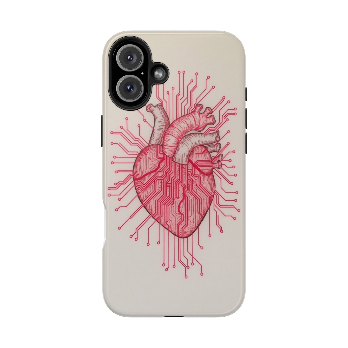 Heart Circuit Tough Phone Case – Unique Tech-Inspired Design for Tech Lovers