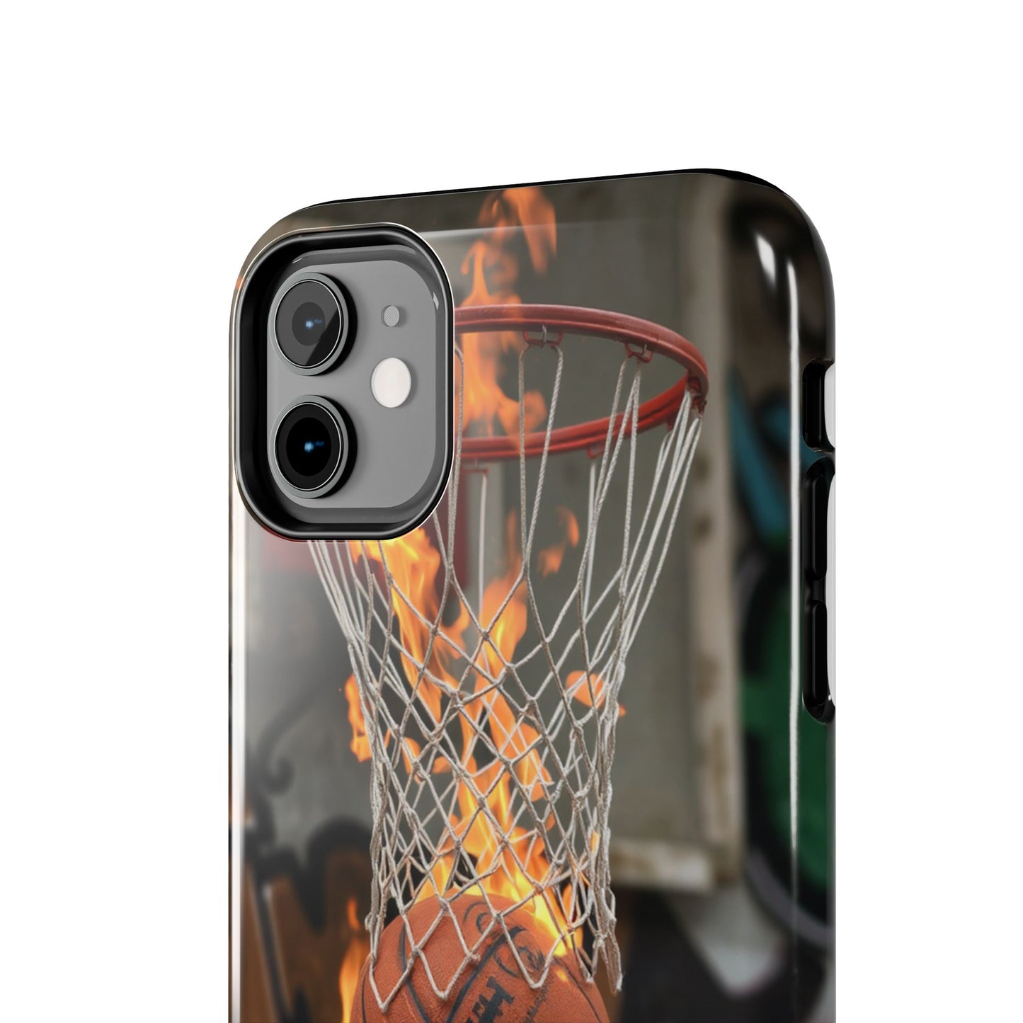 Fire Basketball Tough Phone Case - Durable Sporty Design for Athletes & Fans