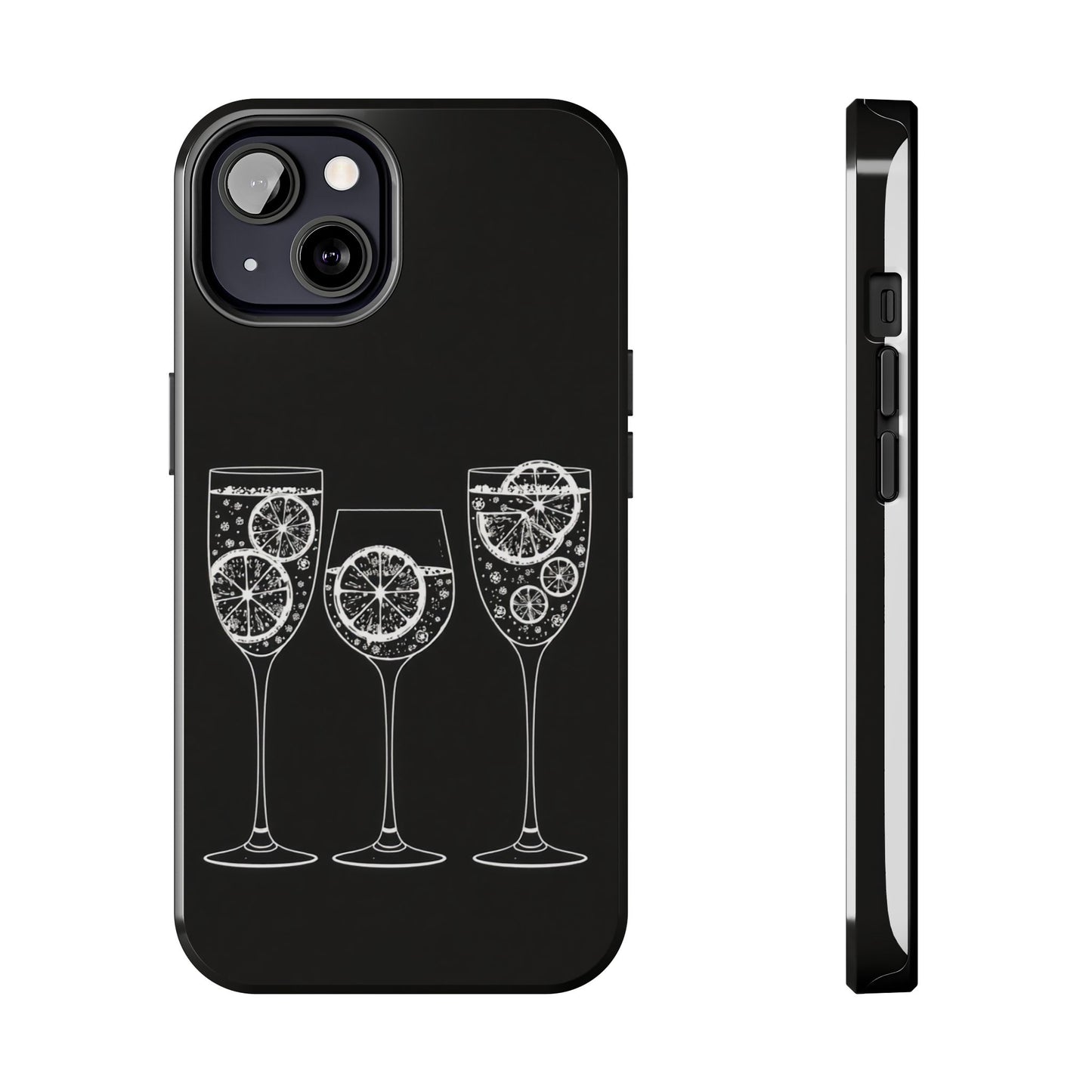 Stylish Tough Phone Cases with Citrus Glass Design, Protective Cases for Parties, Summer Events, and Everyday Use