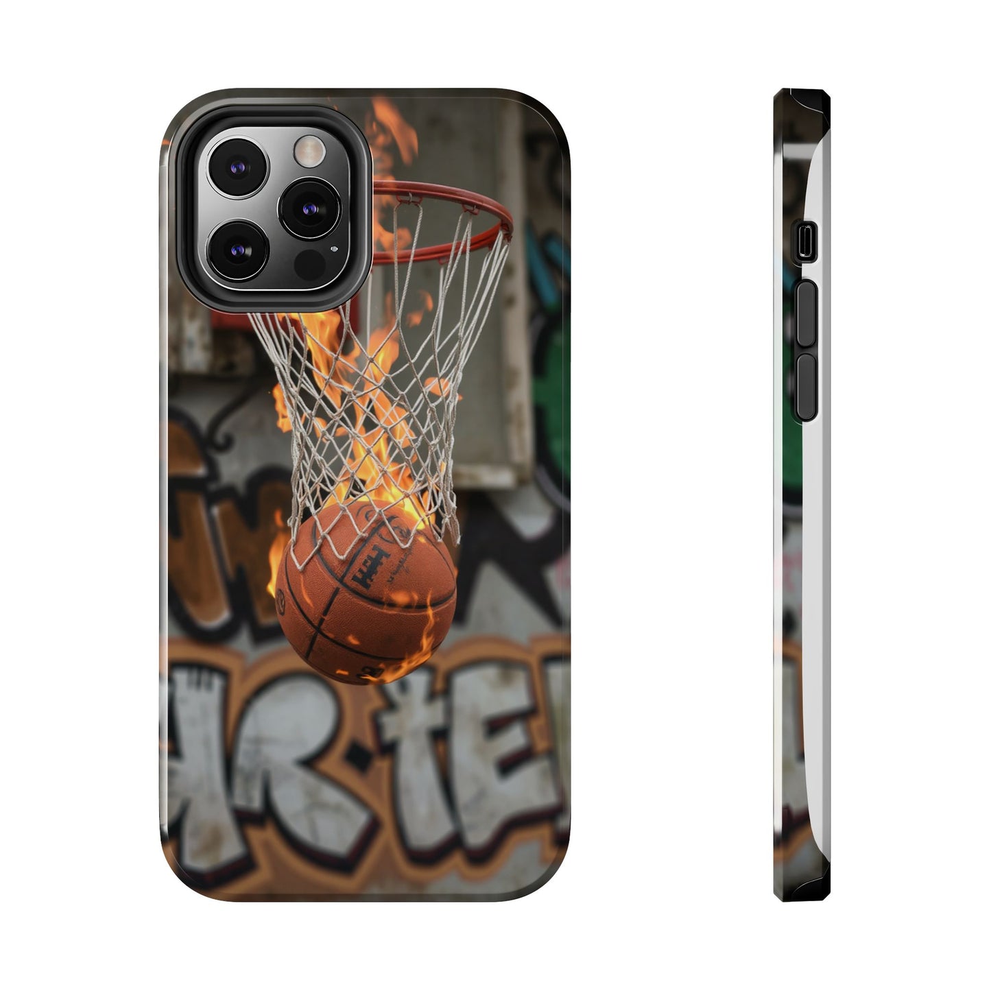 Fire Basketball Tough Phone Case - Durable Sporty Design for Athletes & Fans