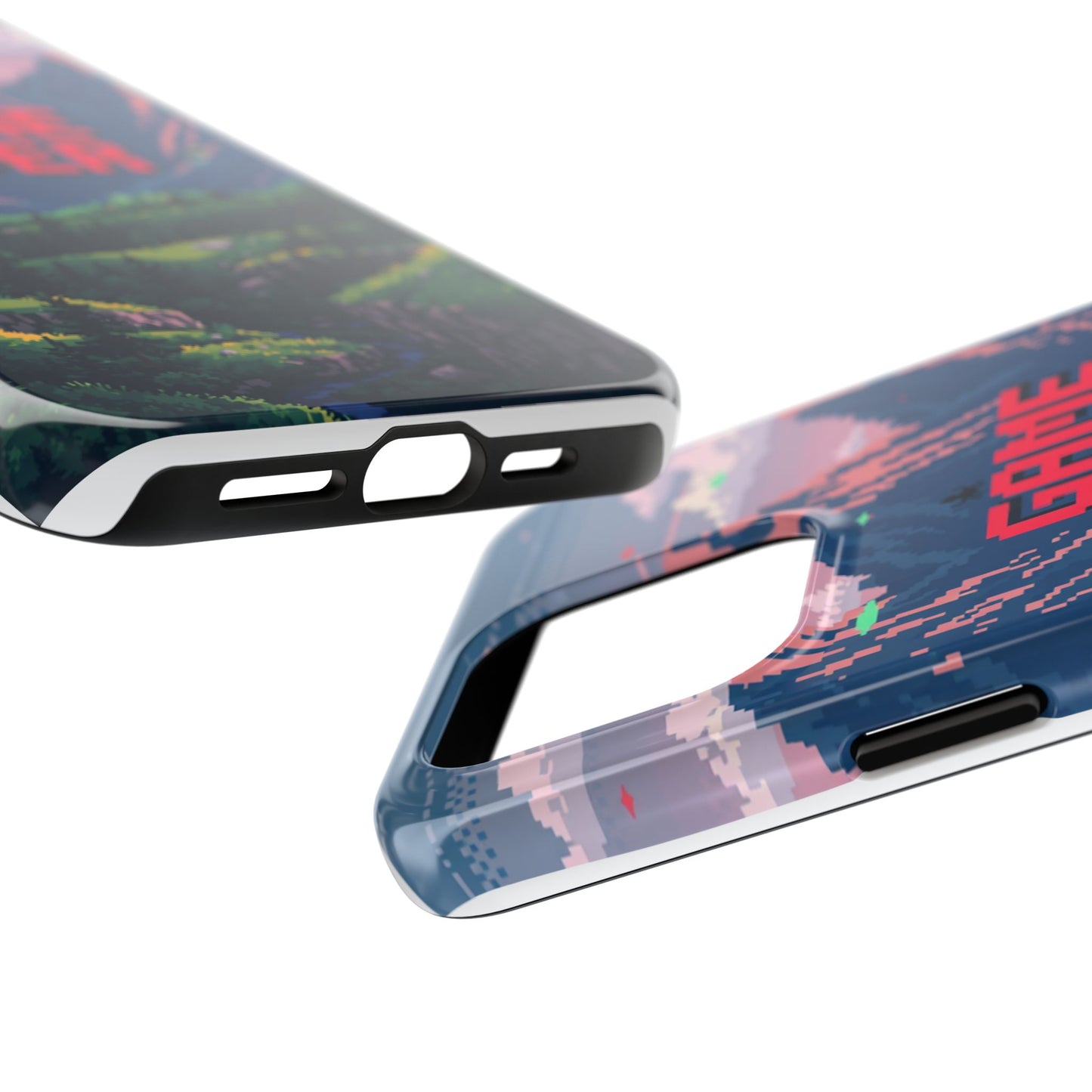 Pixel Art Tough Phone Case - 'Game Over' Design for Gamers