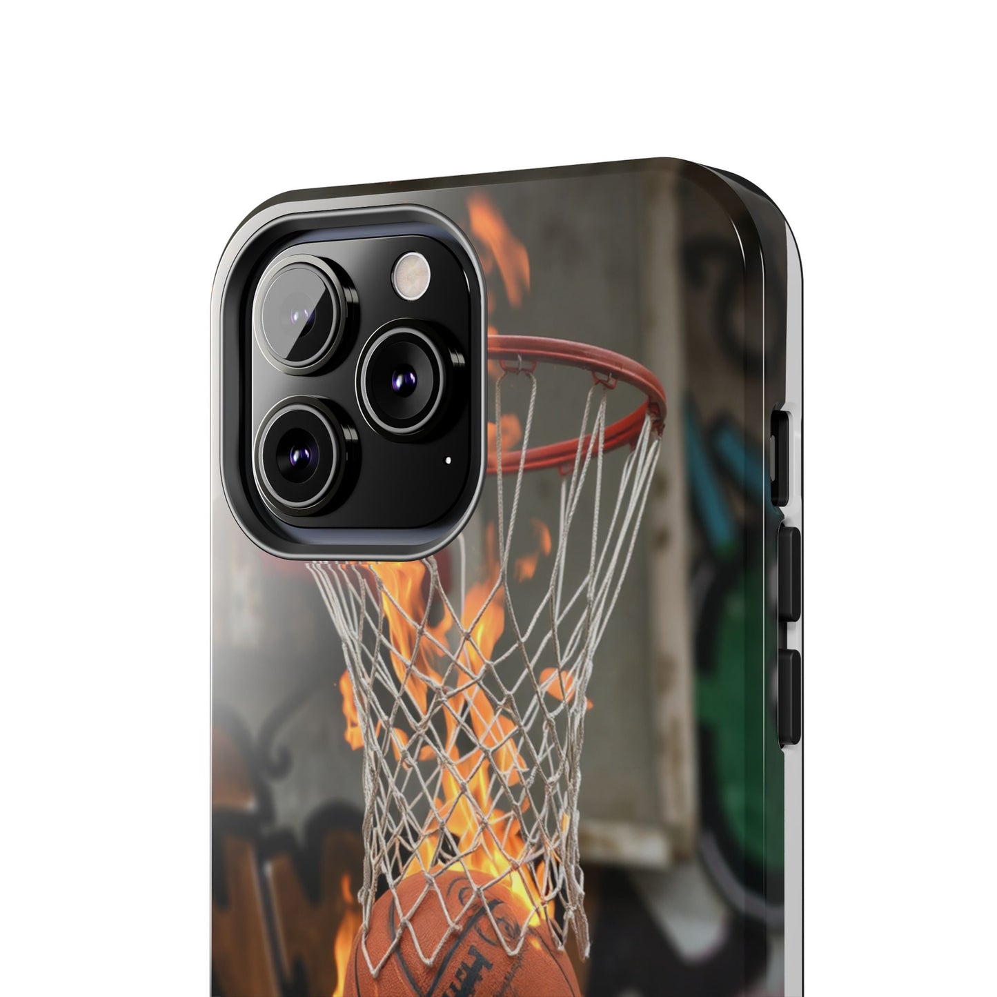 Fire Basketball Tough Phone Case - Durable Sporty Design for Athletes & Fans