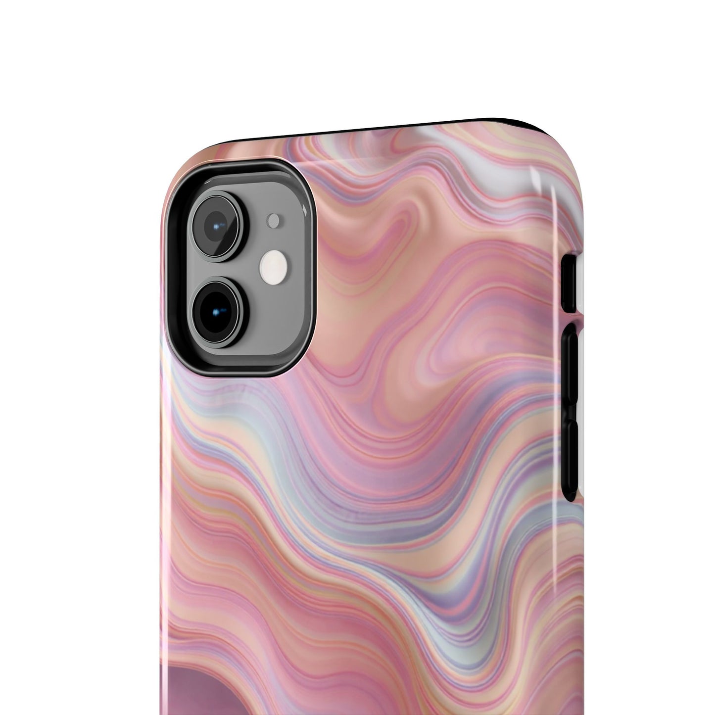 Stylish Tough Phone Cases - Abstract Pink Marble Design