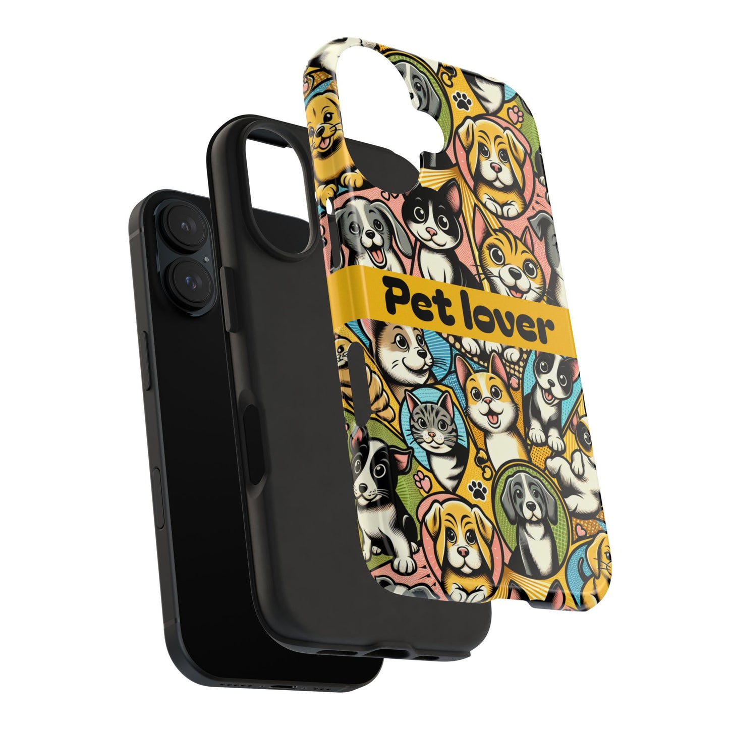 Pet Lover Tough Phone Case - Colorful Animal Design - for iPhone