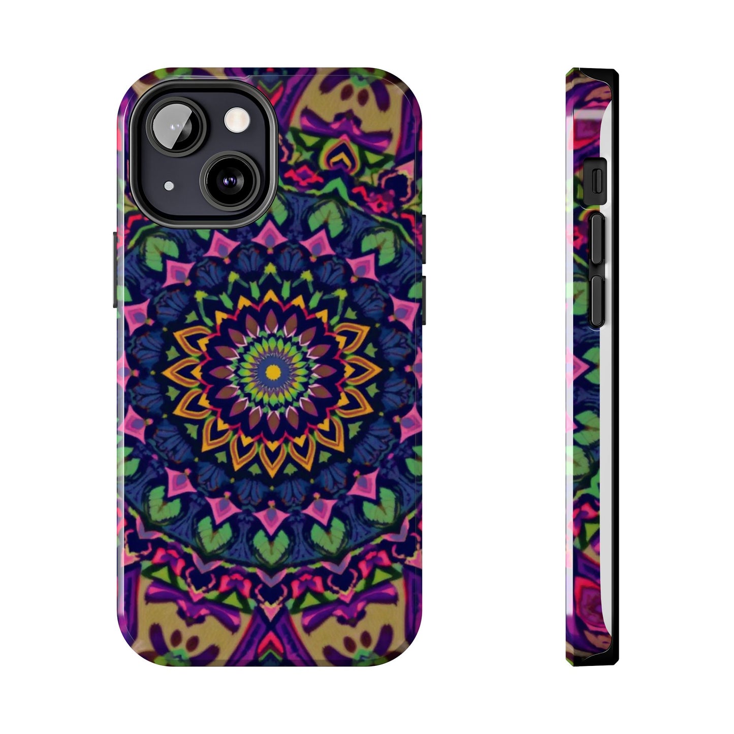 Vibrant Mandala Tough Phone Case - Colorful, Purple Fusion, Durable Protection for Your Device - for iPhone