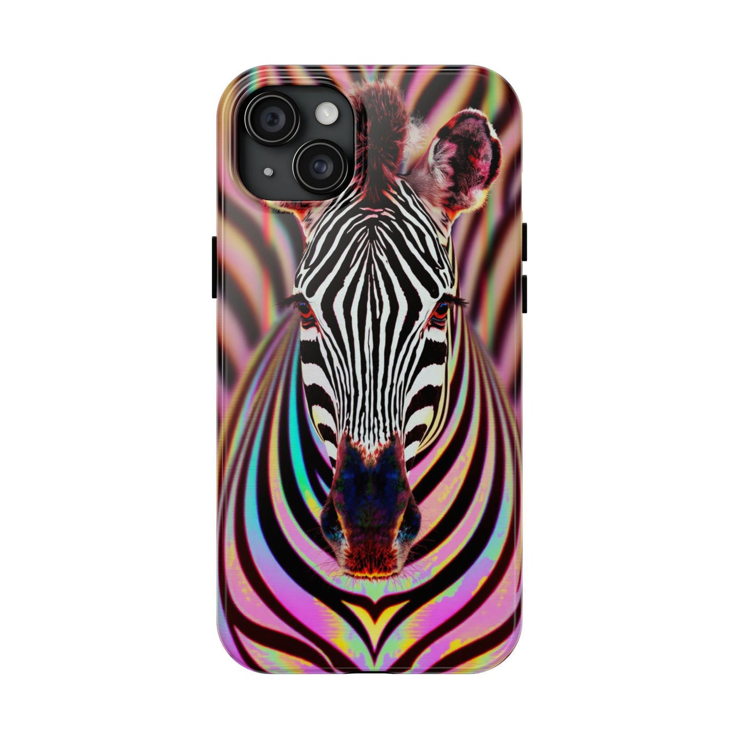 Vibrant Zebra Tough Phone Case - Unique Animal Design for Wild Spirit
