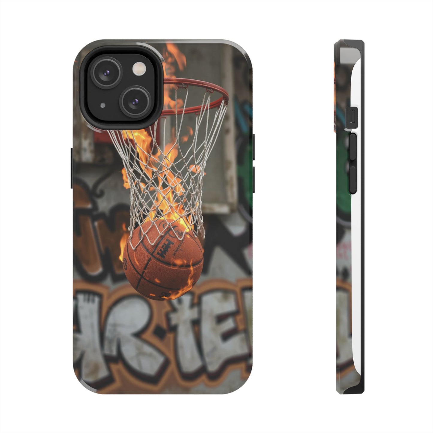 Fire Basketball Tough Phone Case - Durable Sporty Design for Athletes & Fans