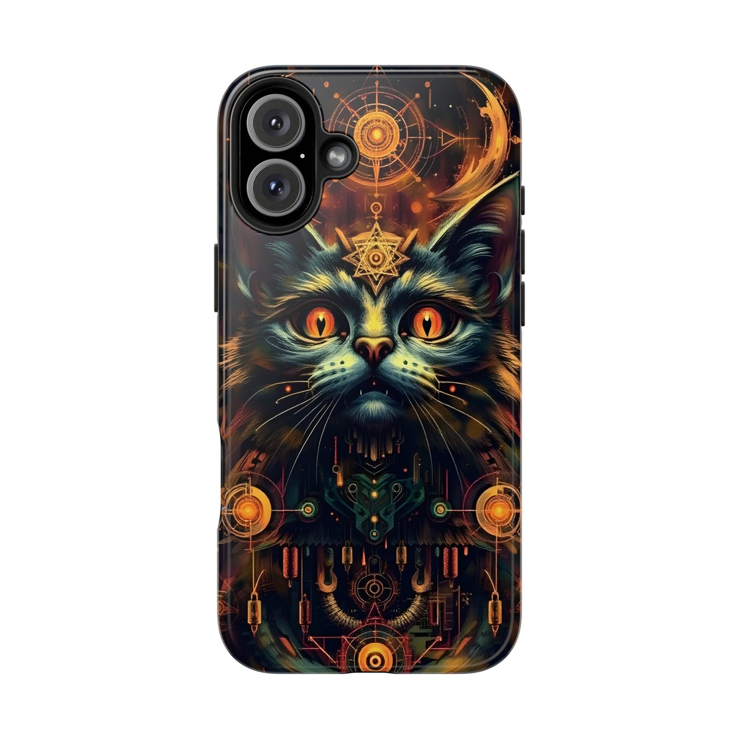 Mystical Cat Queen Tough Phone Case – Unique Protection for Cat Lovers - for iPhone