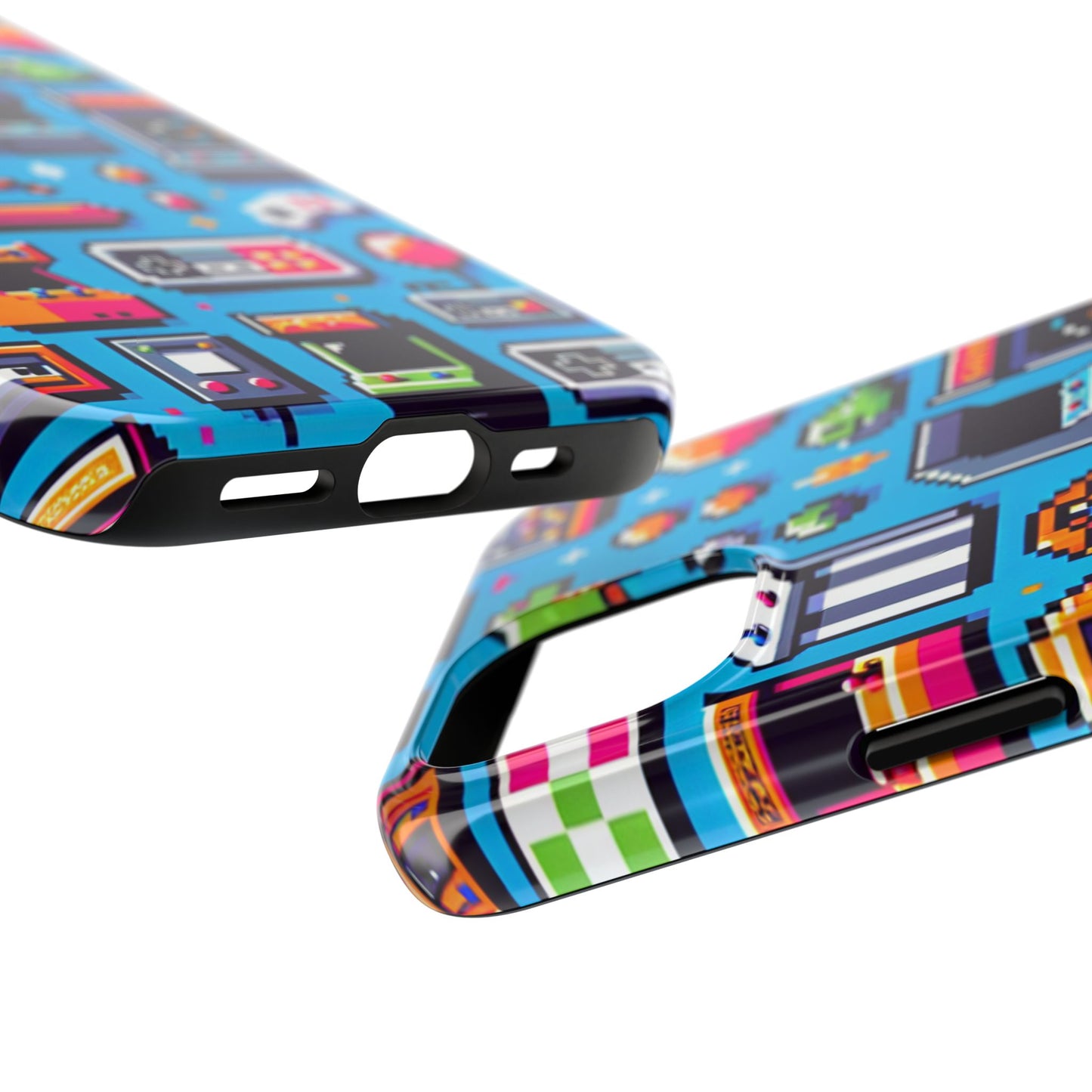 Retro Gaming Tough Phone Case - Pixel Art Design for Gamers - for iPhone