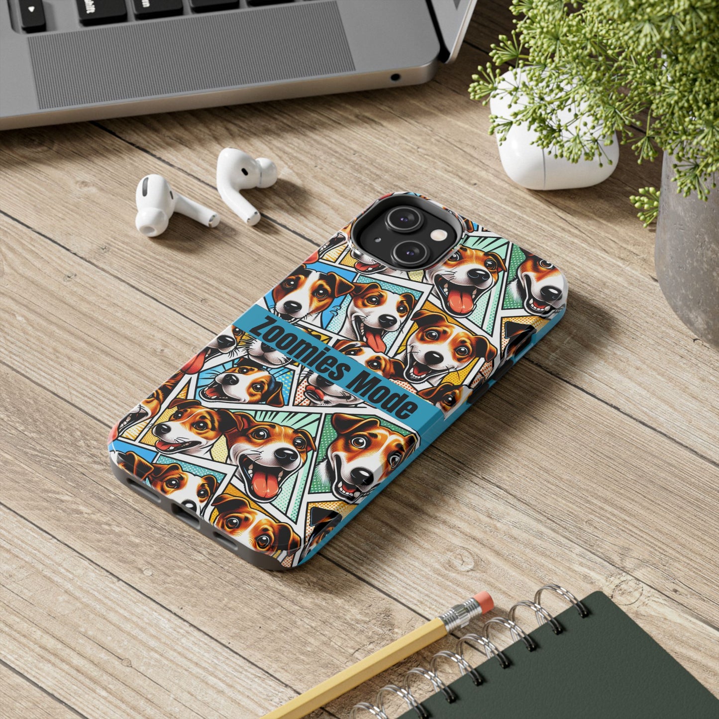 Zoomies Mode Jack Russell Tough Phone Case - Fun Dog Design Case for iPhone